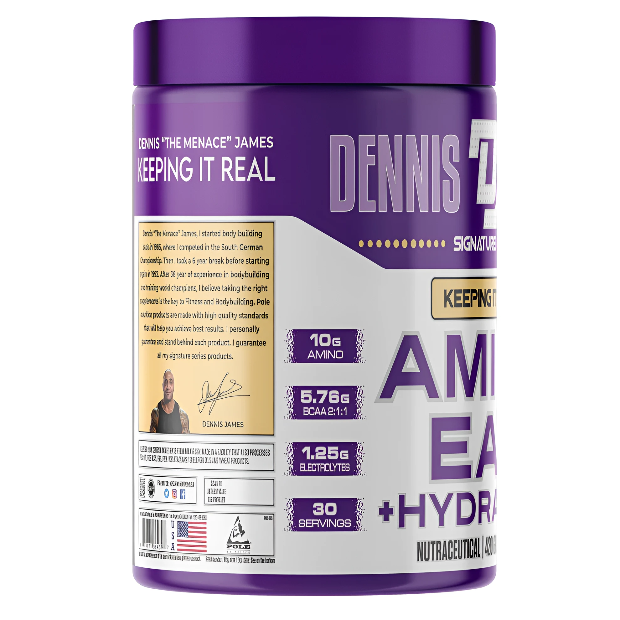 Dennis James Signature Series AMINO EAA+ HYDRATION 30 Serving’s  view 3