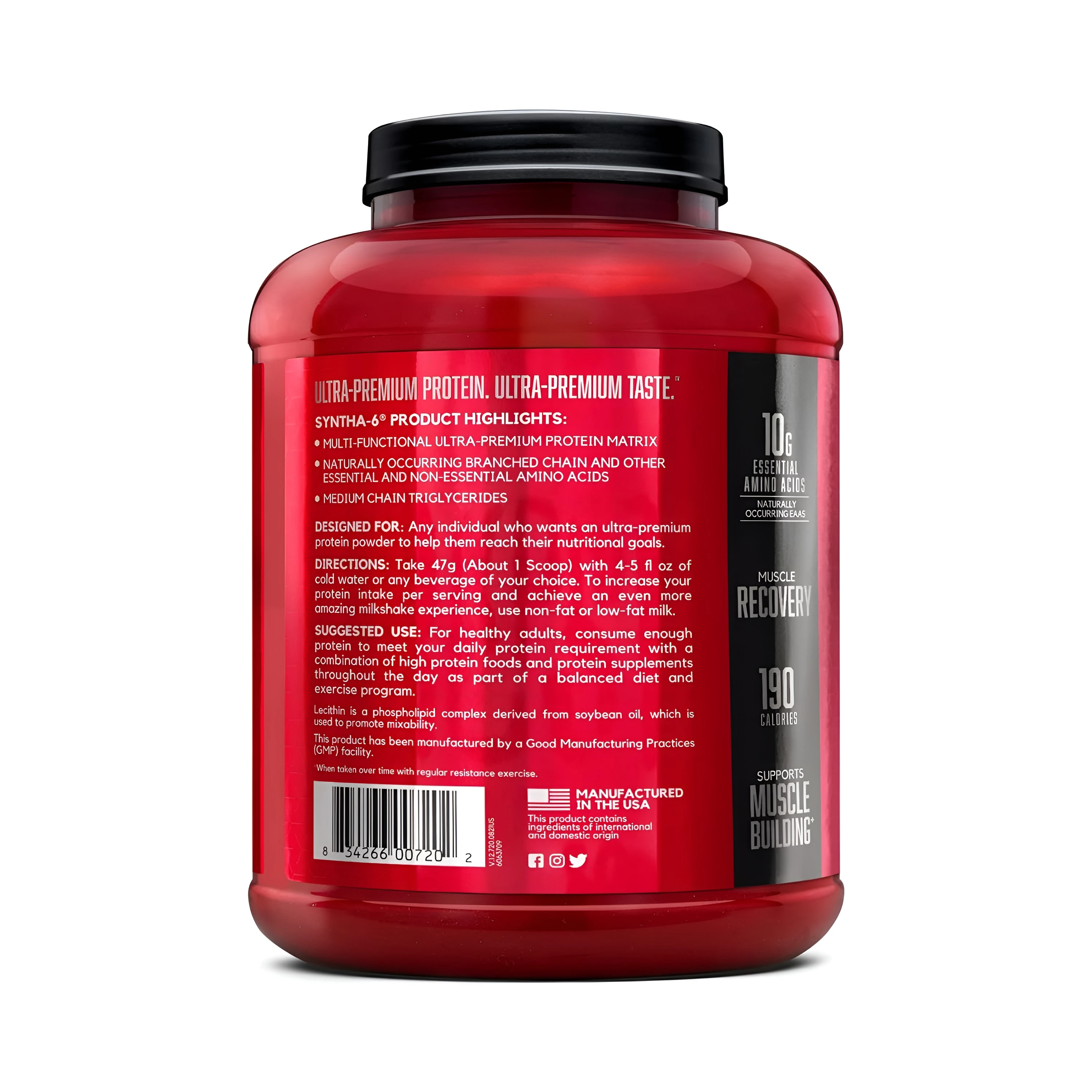 BSN Syntha 6 Protein Powder -  2.27 kg (Chocolate Milkshake) view 2