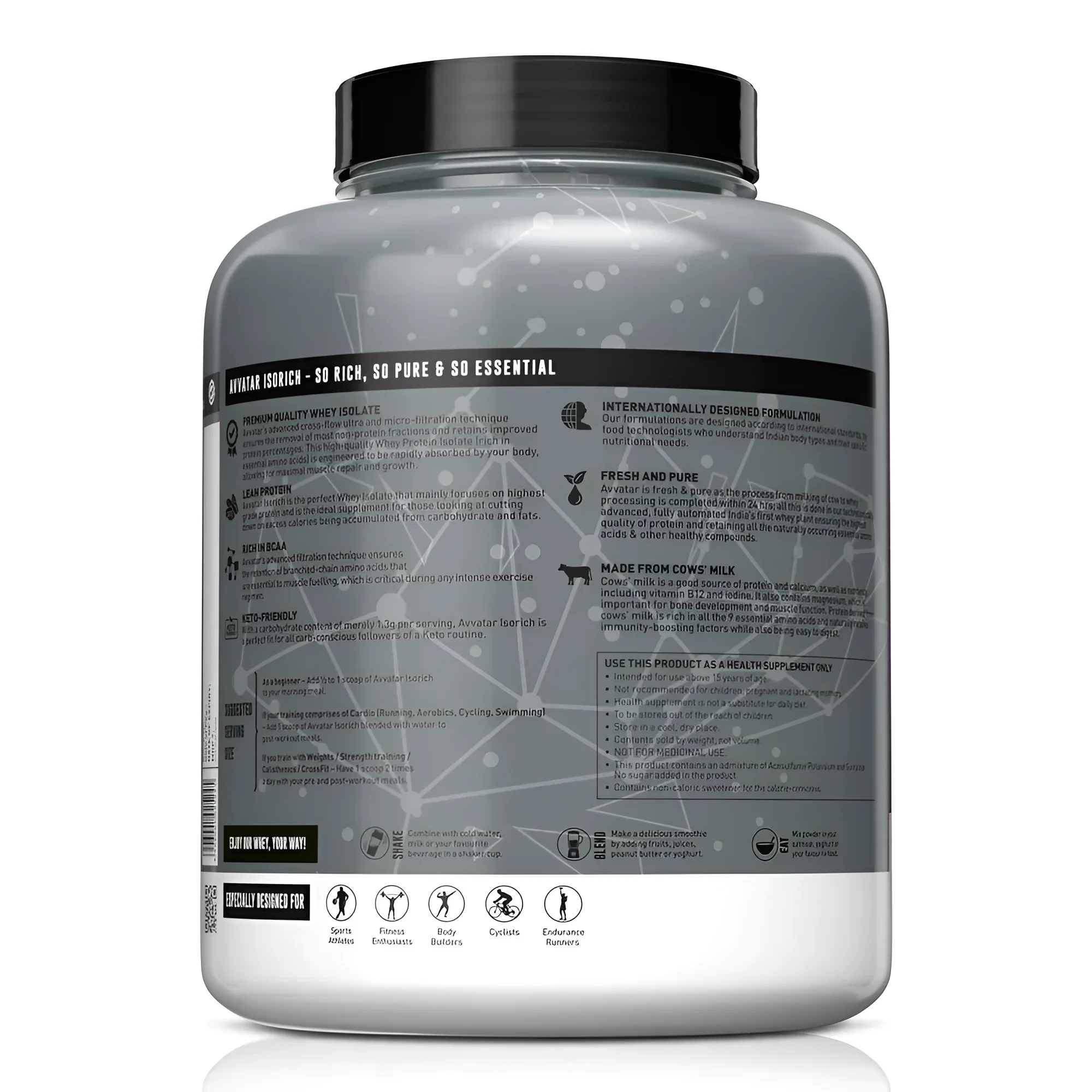 Avvatar Isorich Protein | 2 Kg | Belgian Chocolate Flavour view 2