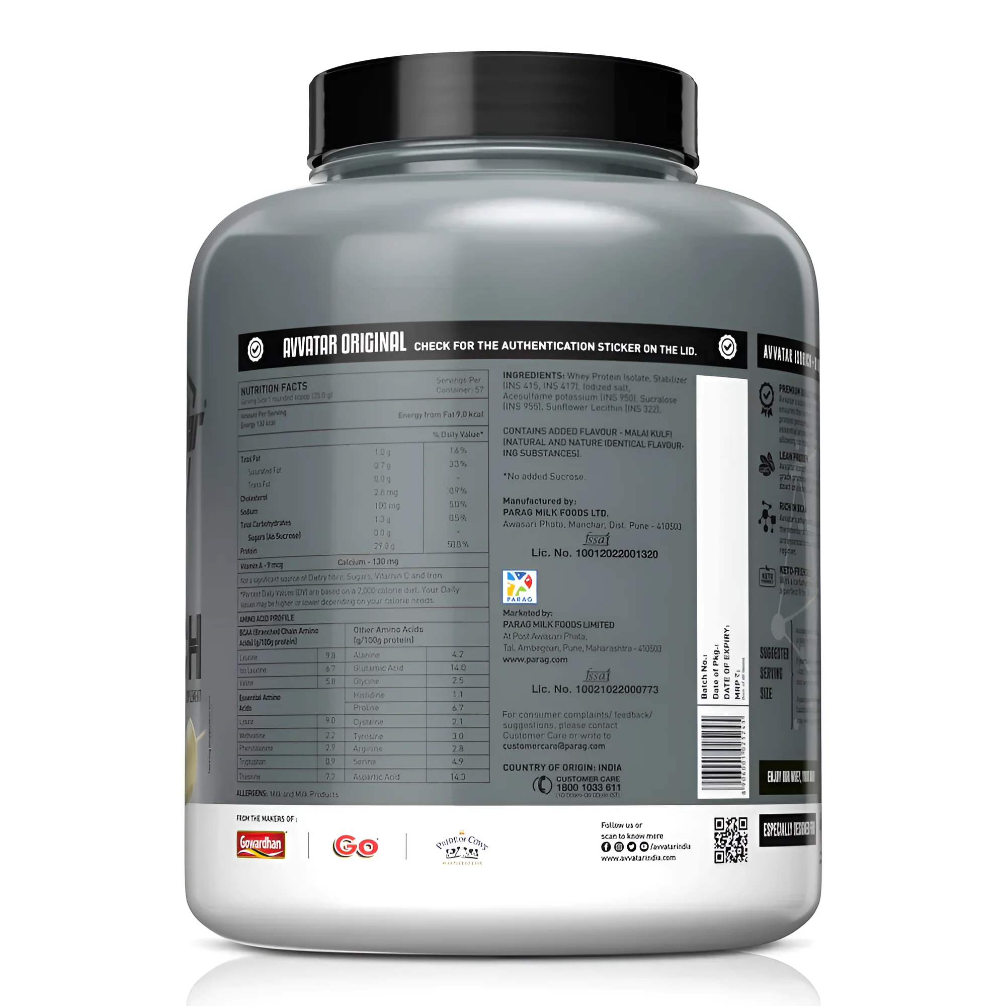 Avvatar Isorich Protein | 2 Kg | Belgian Chocolate Flavour view 3