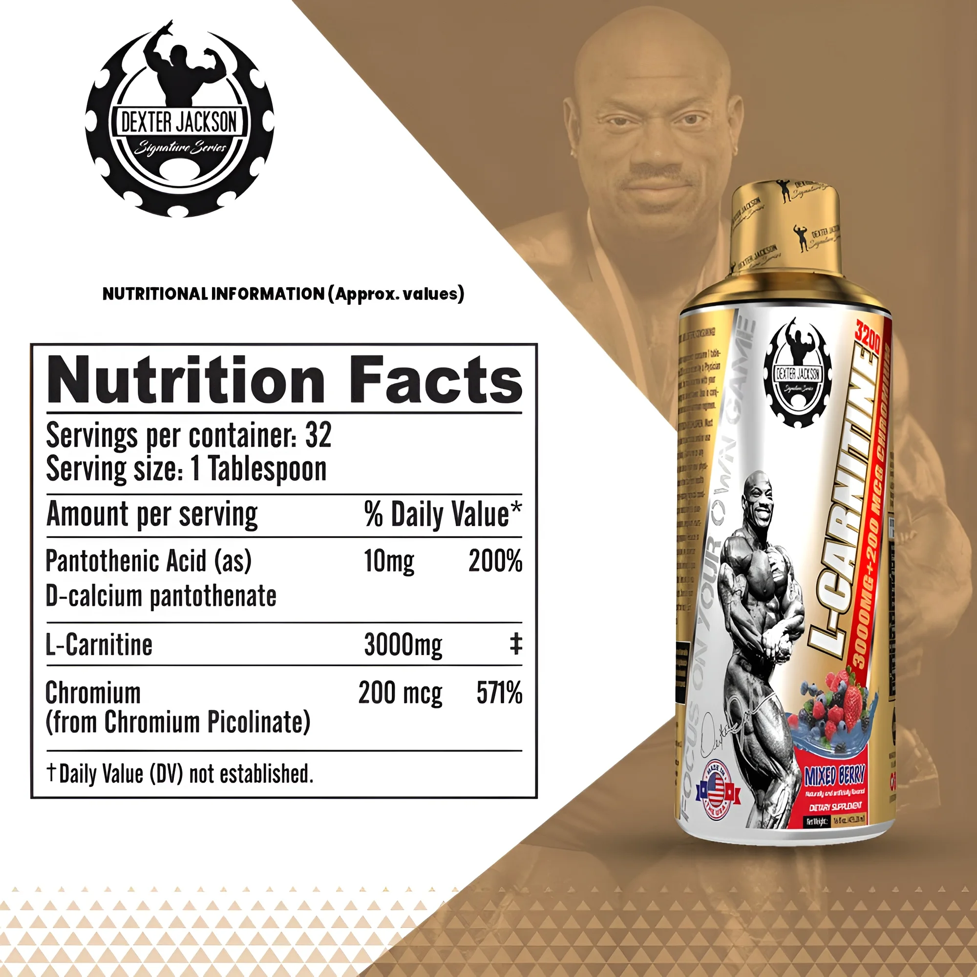 DEXTER JACKSON L-CARNITINE 3200 MG 32 S view 3