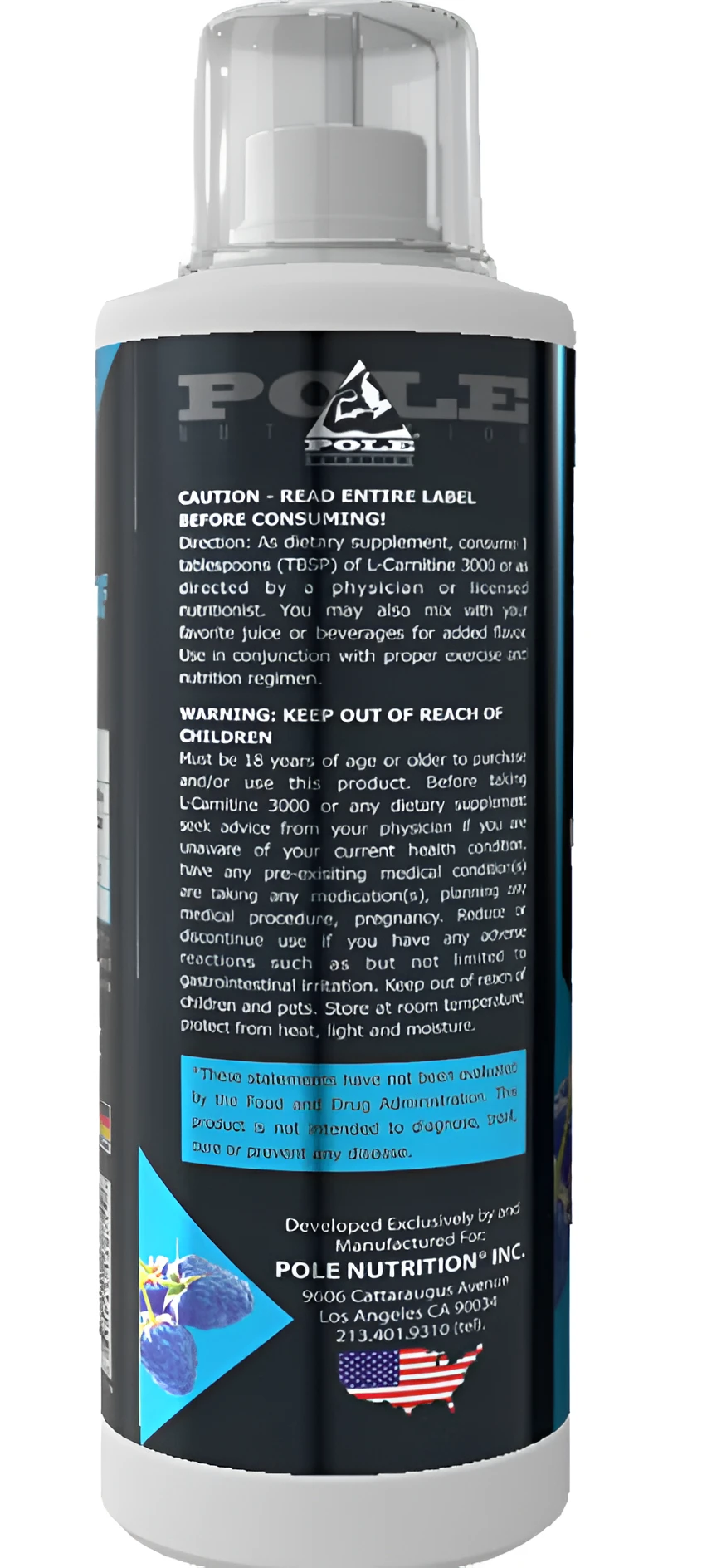 Pole Nutrition L-CARNITINE  34 Serving’s  view 2