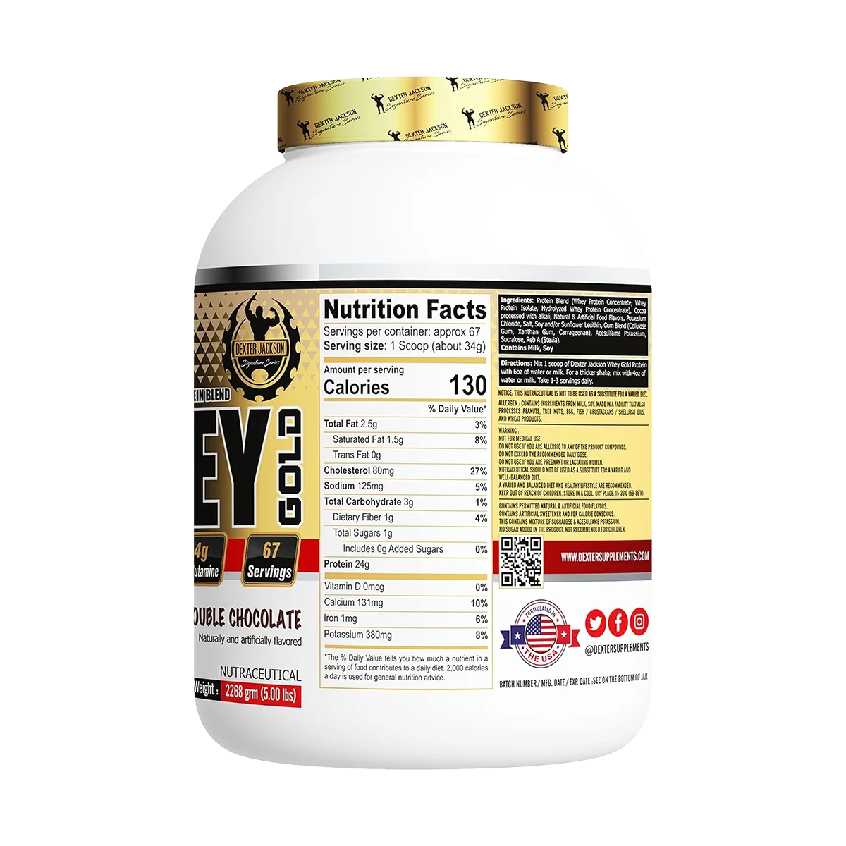 Dexter Jackson WHEY PROTEIN GOLD (5 lbs / 2268 g) view 2
