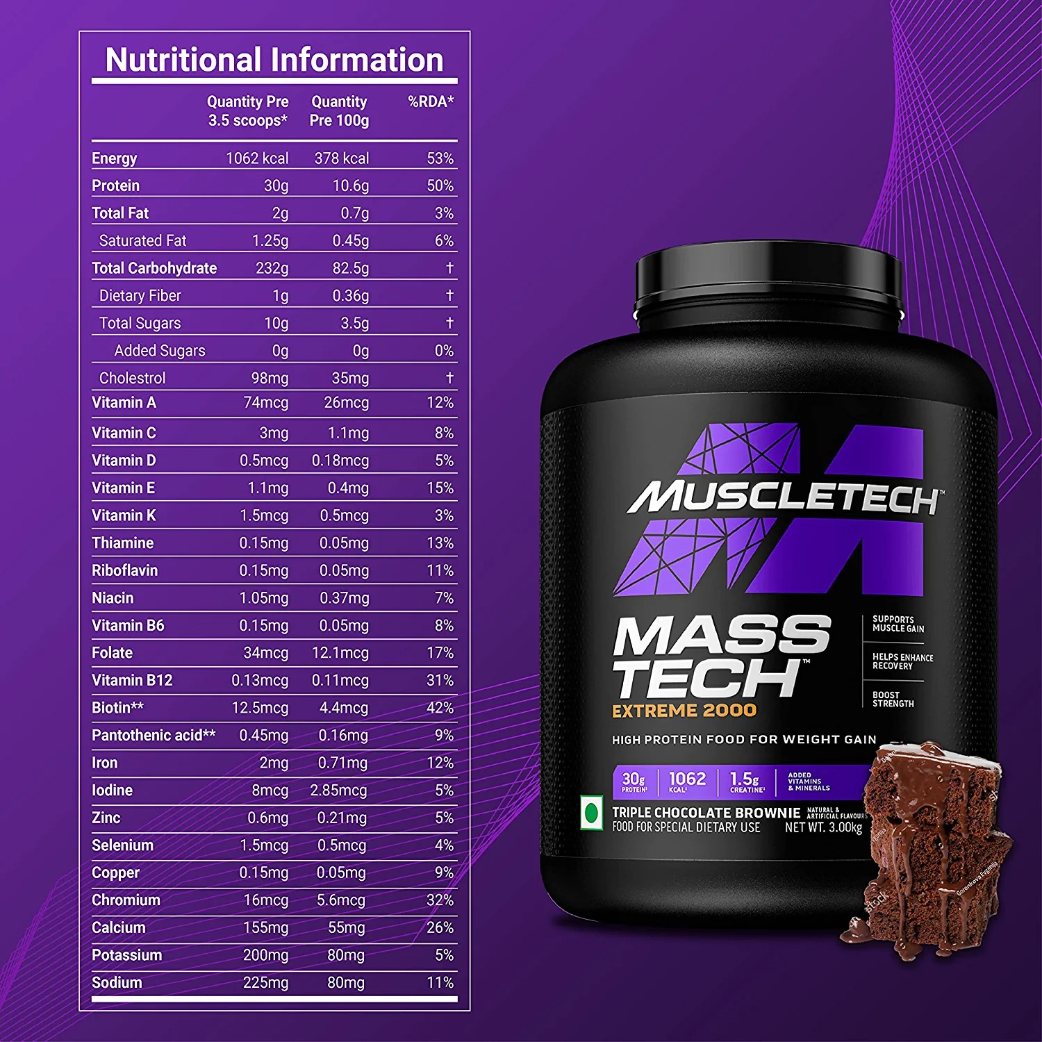 MUSCLETECH MASS TECH 3 KG view 2
