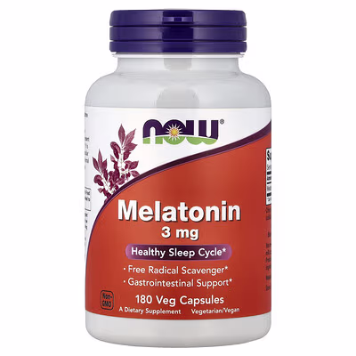 NOW MELATONIN 3 MG 180 CAP