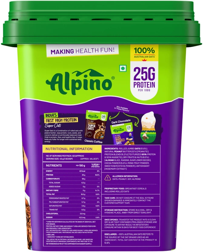 ALPINO OATS 2.5 KG view 2