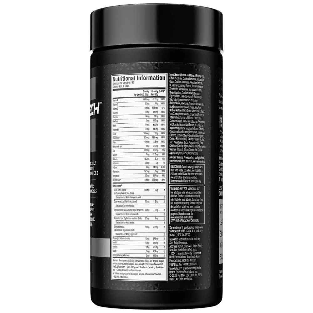 Muscletech  MULTIVITAMIN  (60 tabs) view 3
