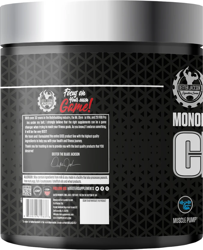 Dexter Jackson BLACK SERIES CREATINE 300Gm 100 Serving’s  view 3