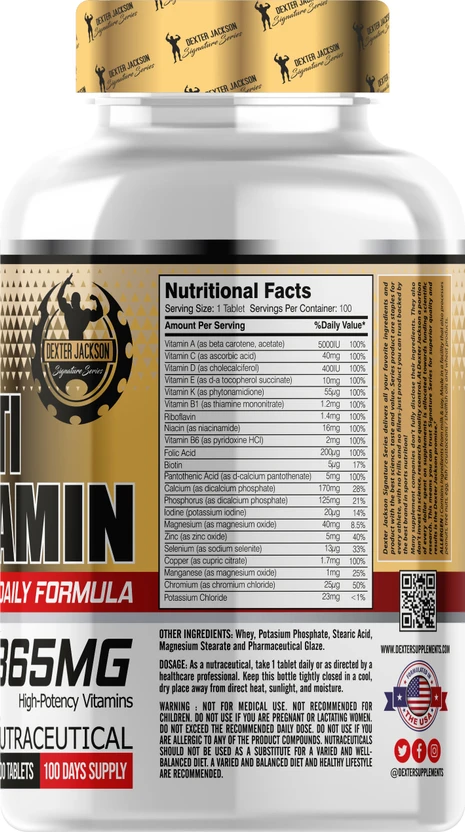 Dexter Jackson MULTIVITAMIN (100 tablets) view 3
