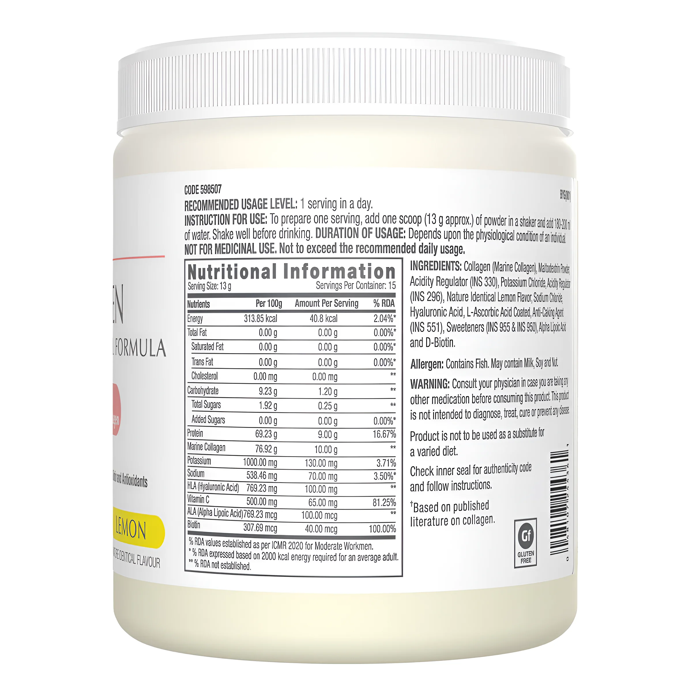 Gnc COLLAGEN 15 Servings view 2