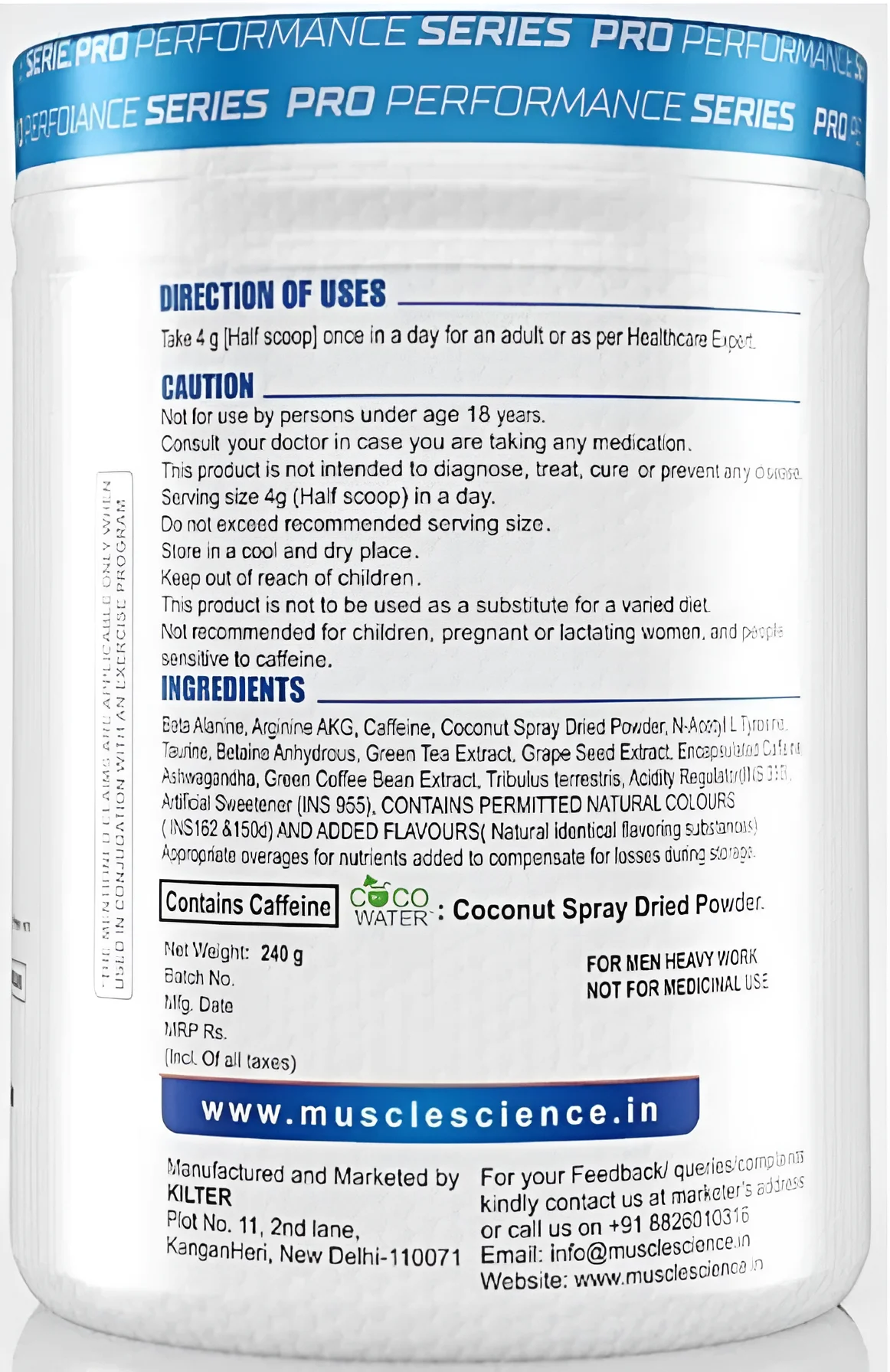 Muscle Science IGNITOR 30 Servings view 2