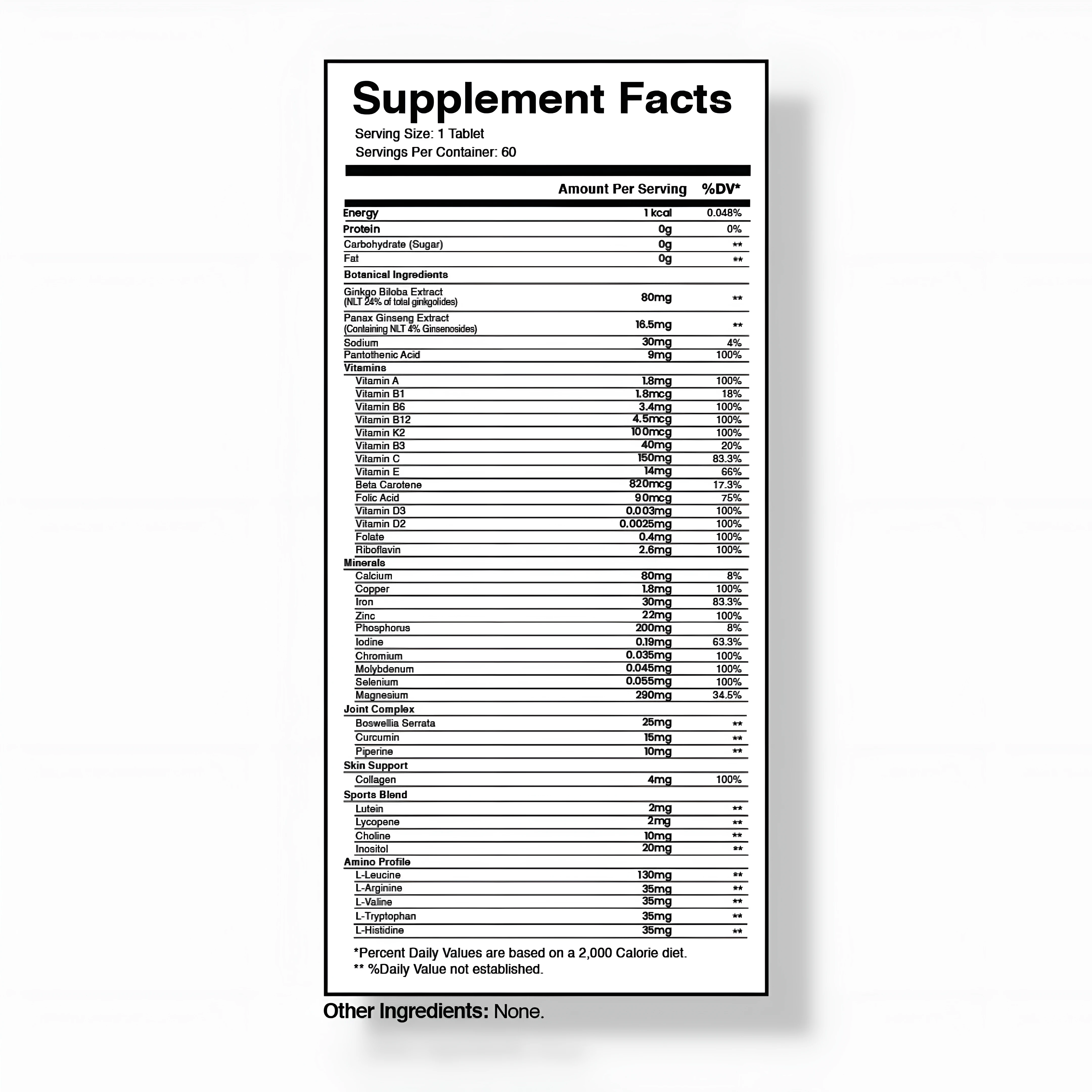 Outlast Labz MULTIVITAMIN 60 Caps  view 2