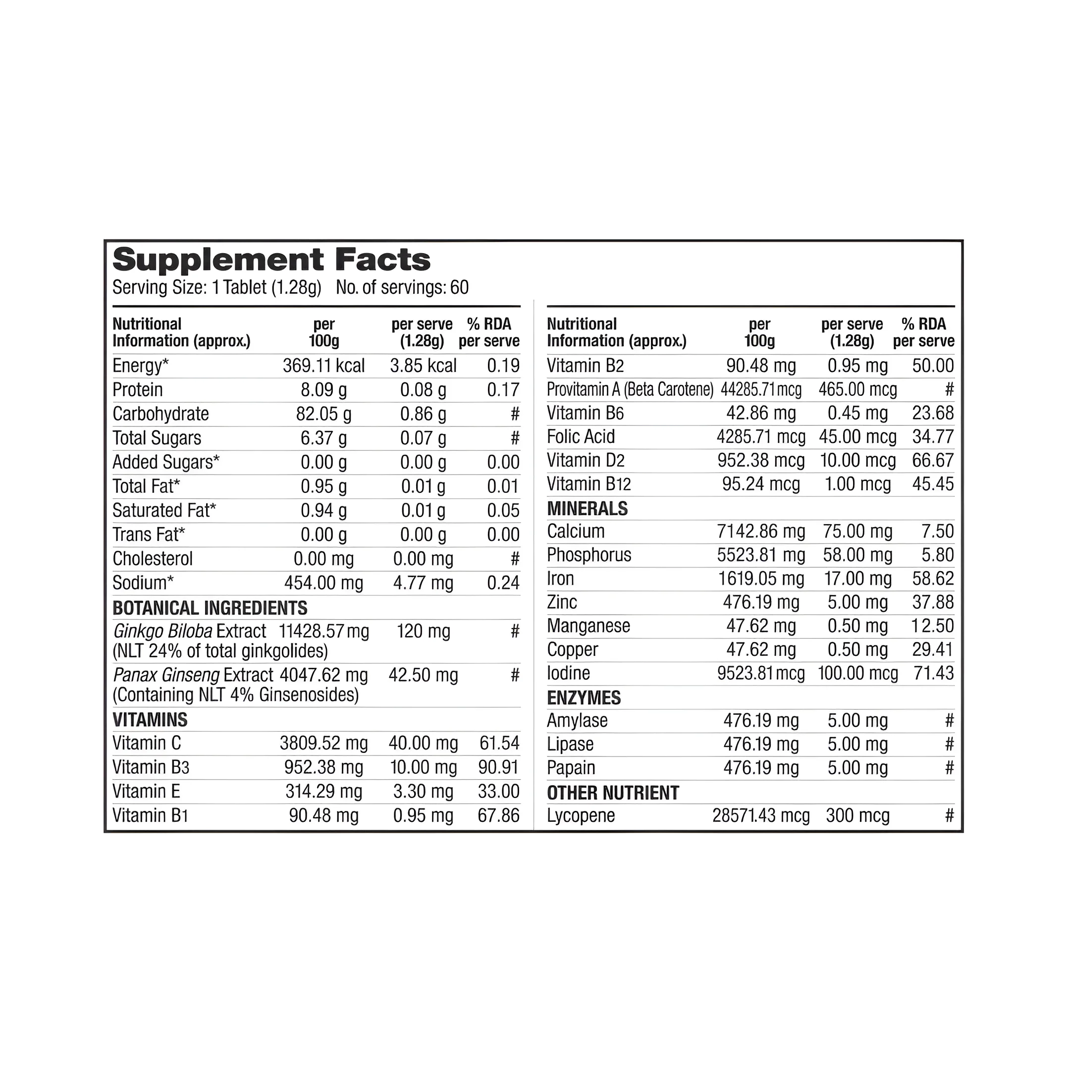 Labrada MULTIVITAMIN 60 Tablets view 3
