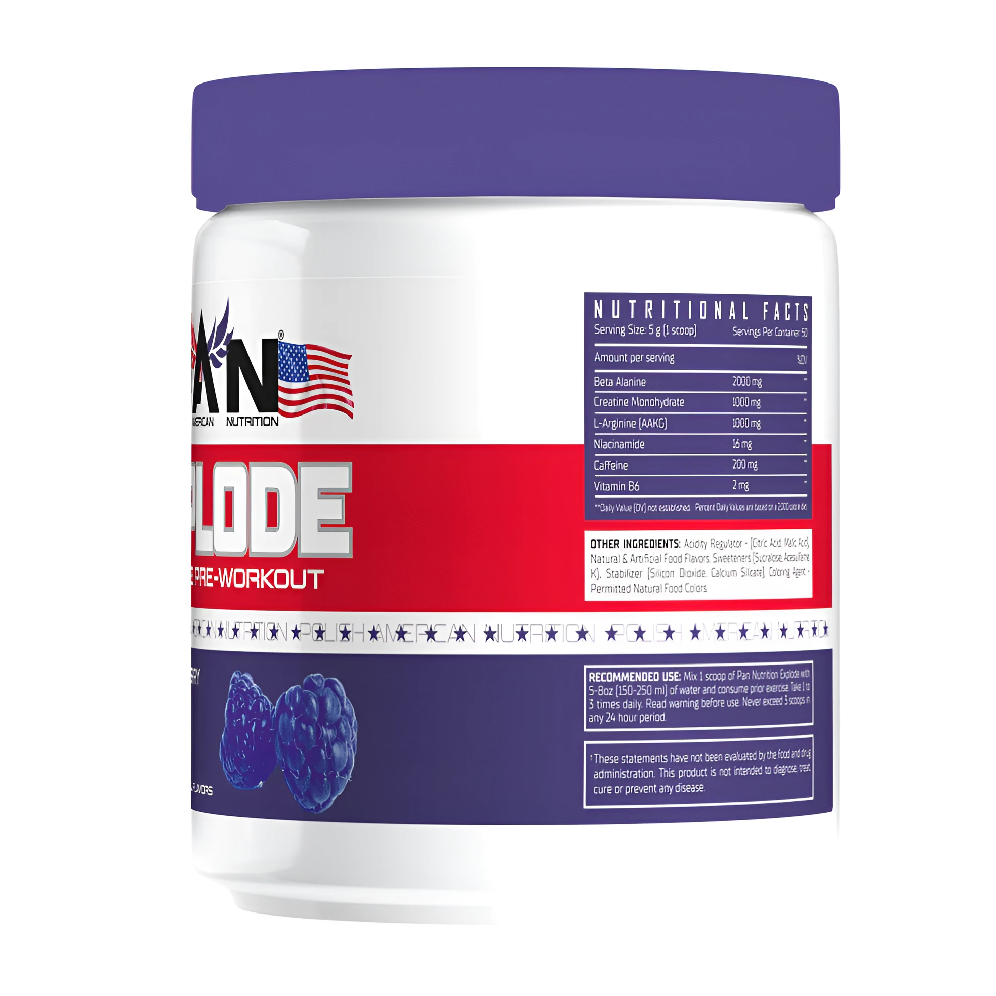 Pan EXPLODE Pre-Workout 50 Serving’s  view 2