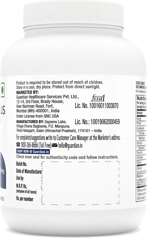 GNC CALCIUM 60 TAB view 2