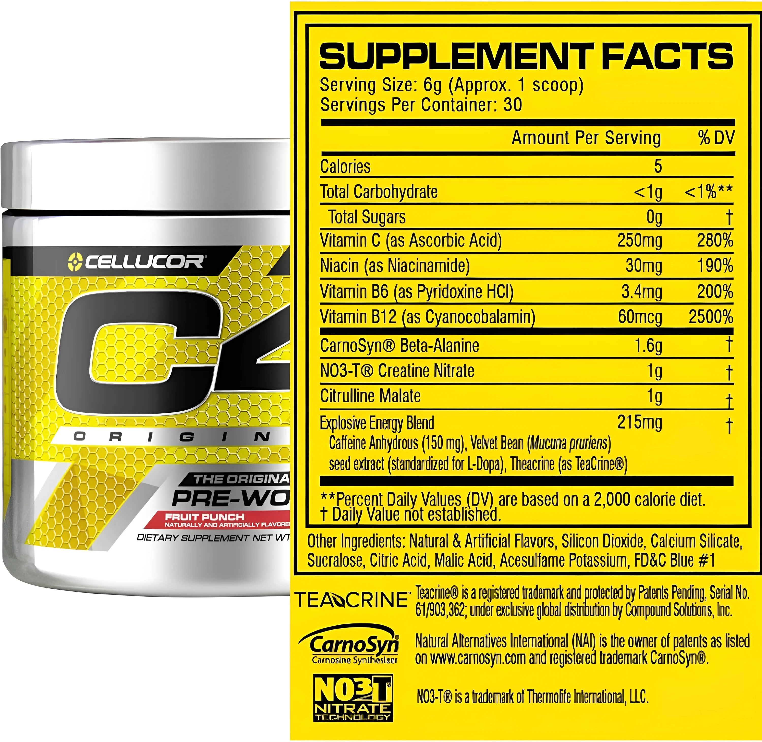 Cellucor  C4 PRE-WORKOUT 60 Serving’s  view 3