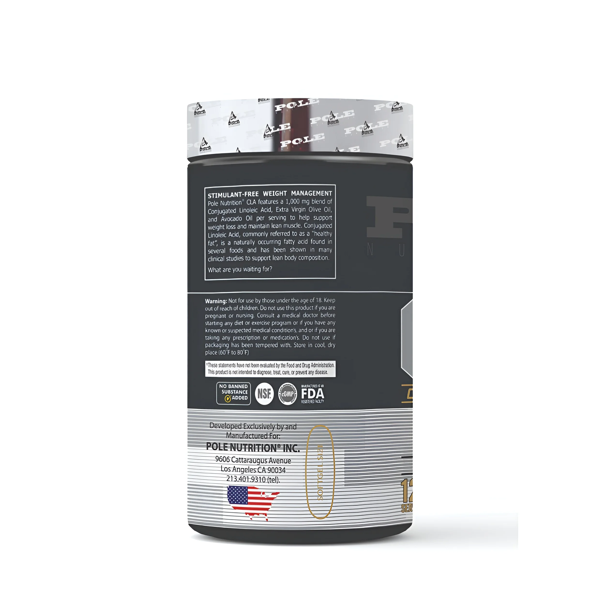 Pole CLA 1000mg, 120 Softgels view 2