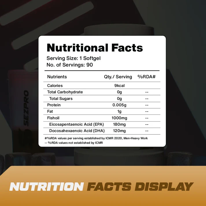 Sez Pro OMEGA 3 FISH OIL 90 Gel view 3