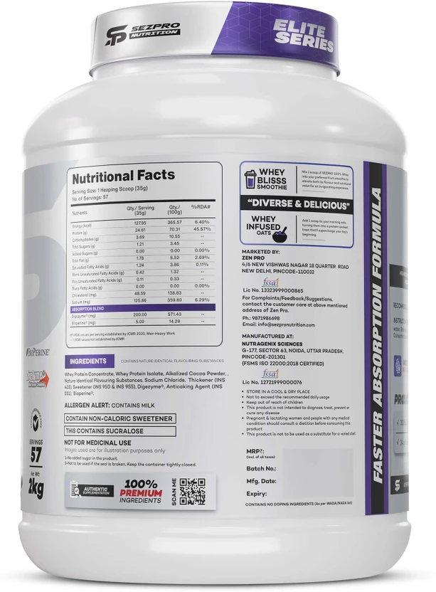 Sez Pro 100% WHEY PROTEIN 2 Kg view 2
