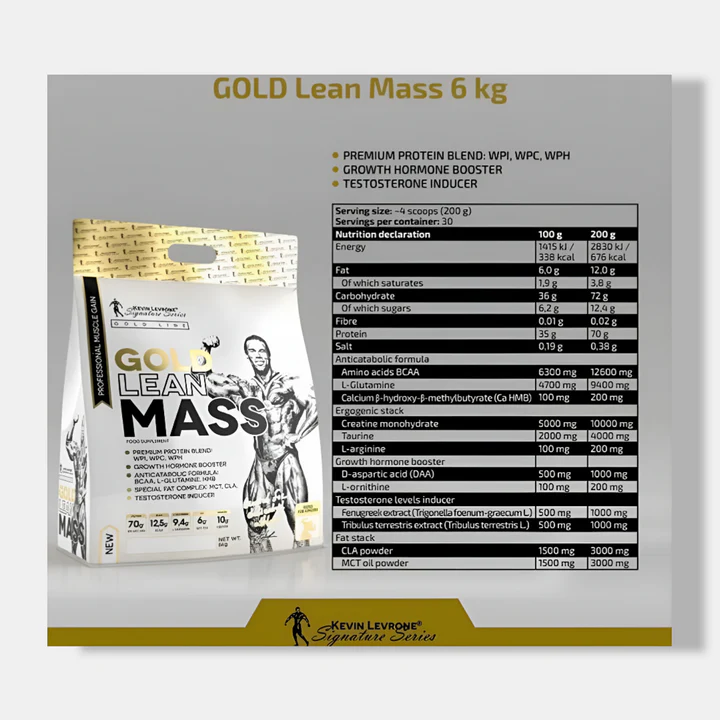 Kevin levrone GOLD LEAN MASS GAINER 6Kg view 2