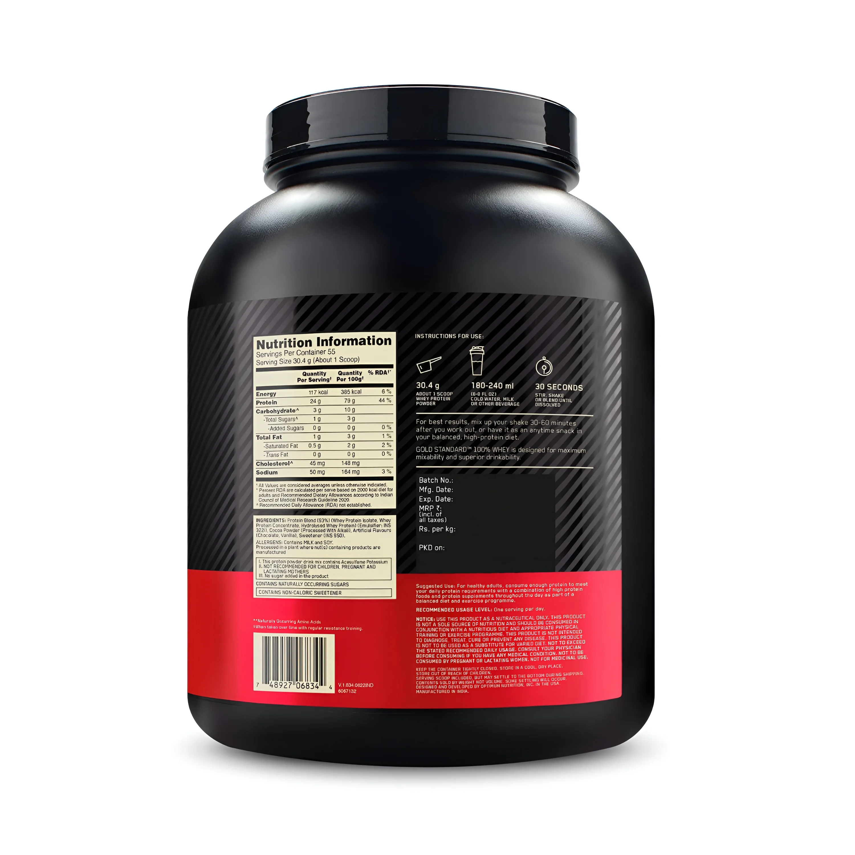 Optimum Nutrition GOLD STANDARD 100% WHEY PROTEIN Powder | 5 lbs 2.27 KG view 3