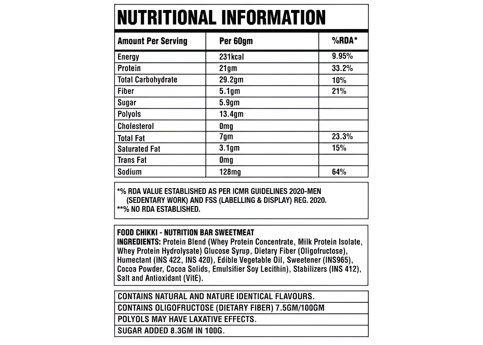 CORBOLICS PROTEIN BAR (21 GM) view 2