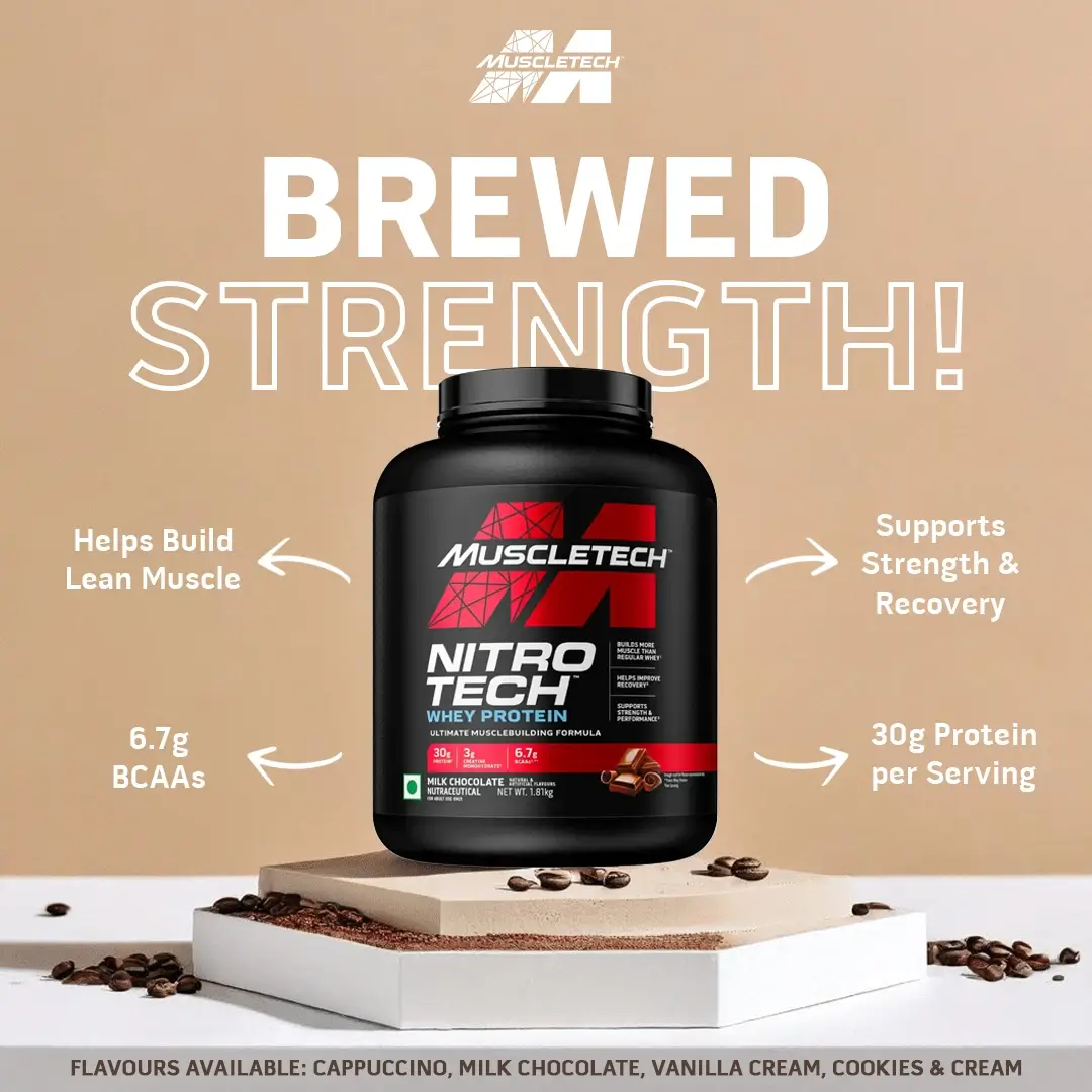 MUSCLETECH Nitro-Tech Whey Protein Powder | 1.8Kg view 3
