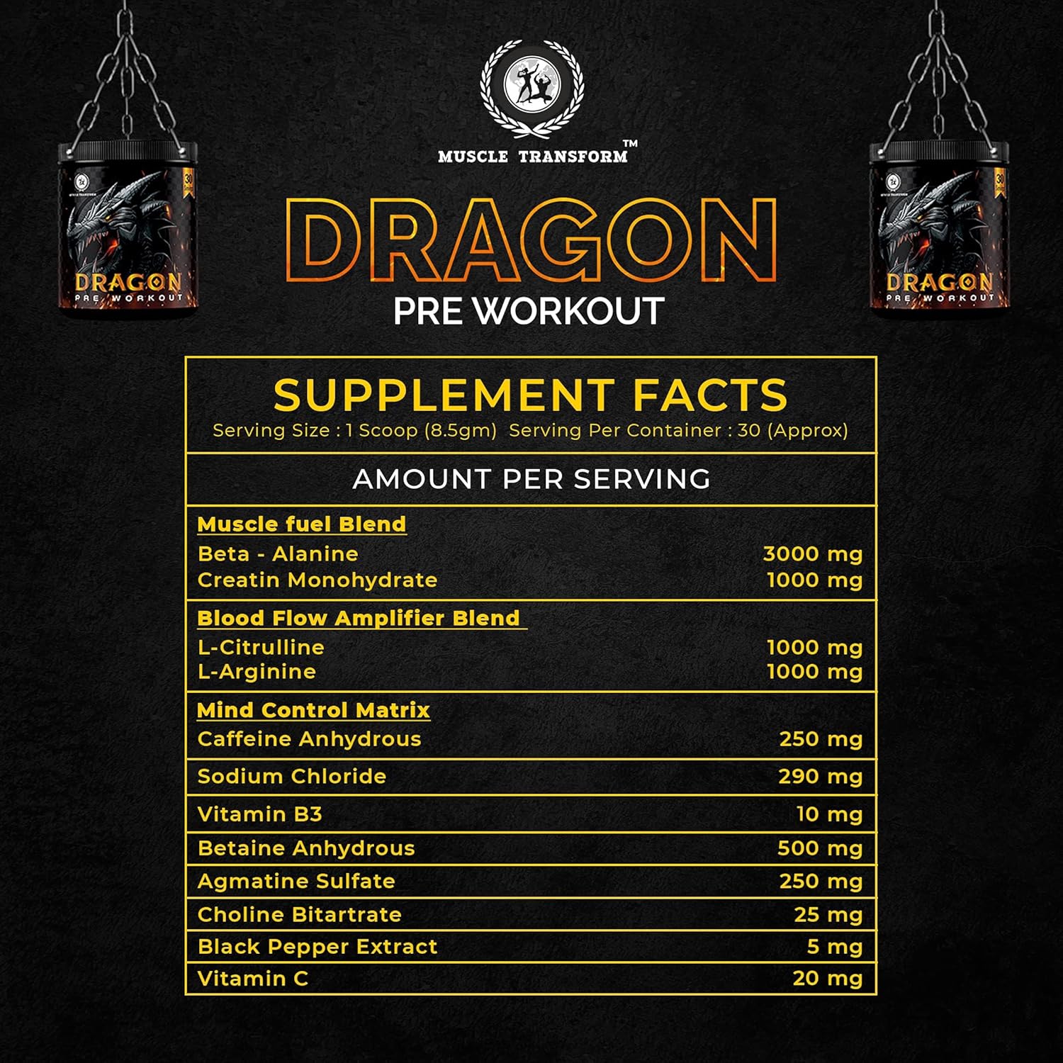 Dragon Pharma VENOM Pre-Workout 196 gm view 4