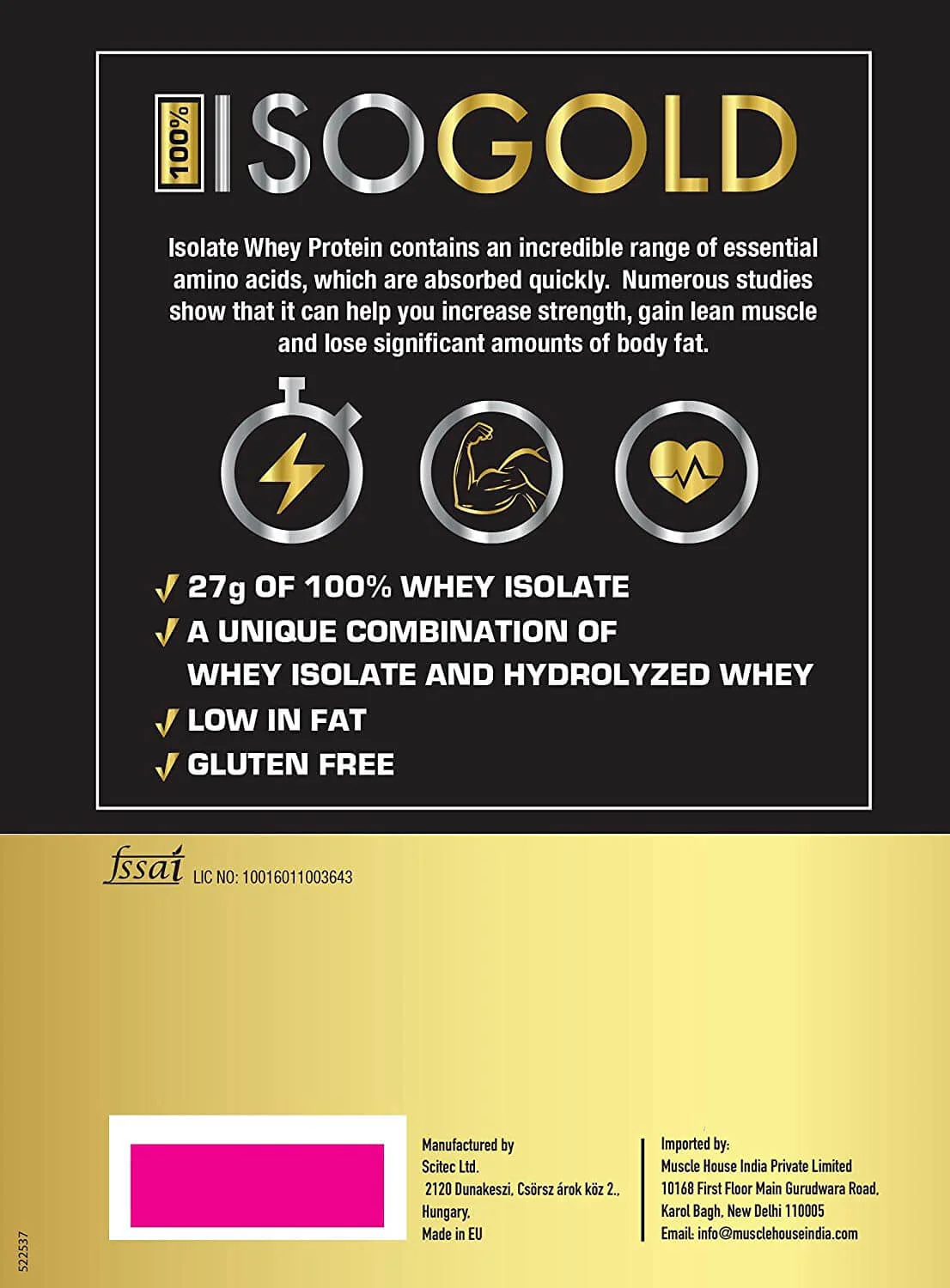 One Science Nutrition ISO GOLD WHEY Protein Isolate 2.27 KG view 2