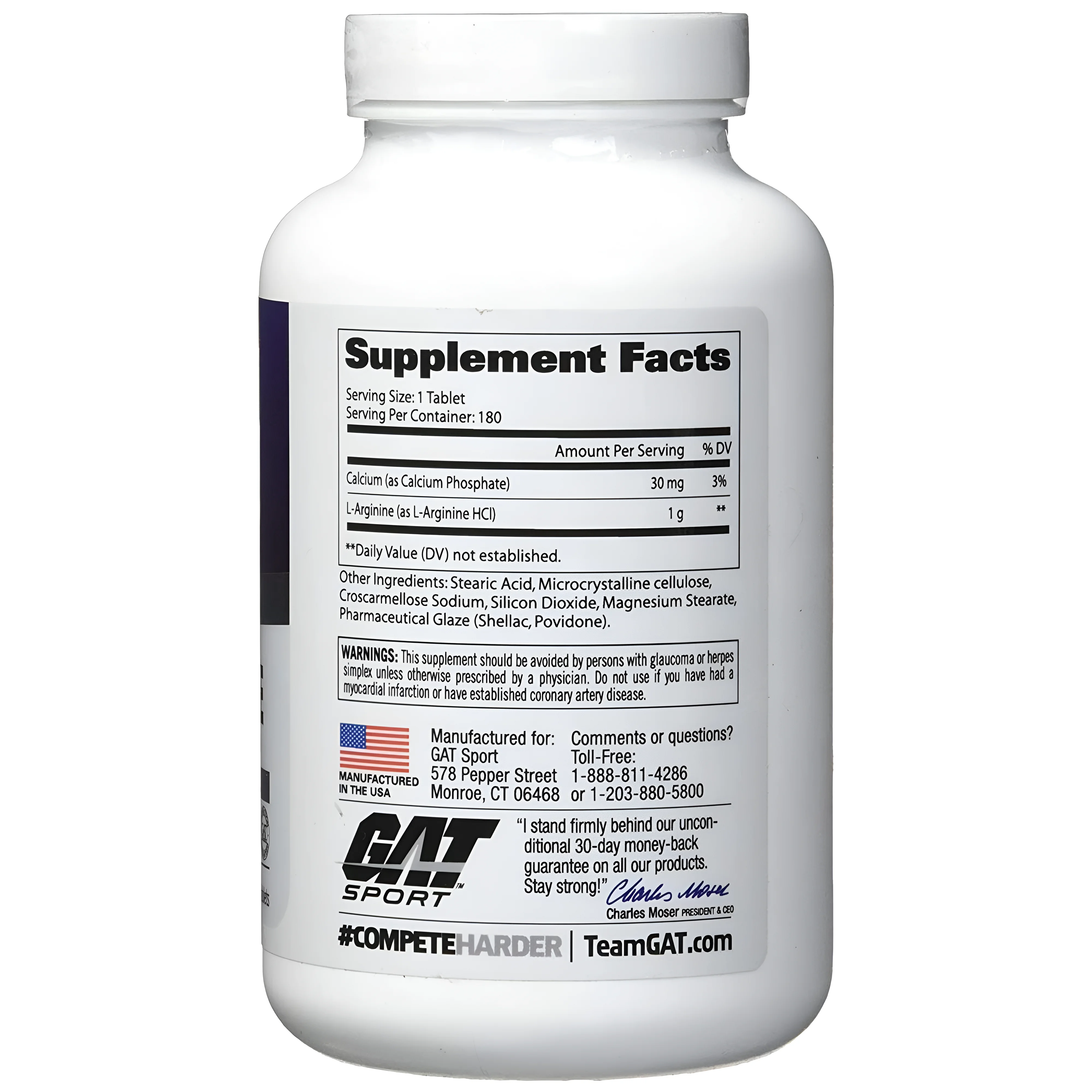 GAT L-ARGININE 180 TAB view 2