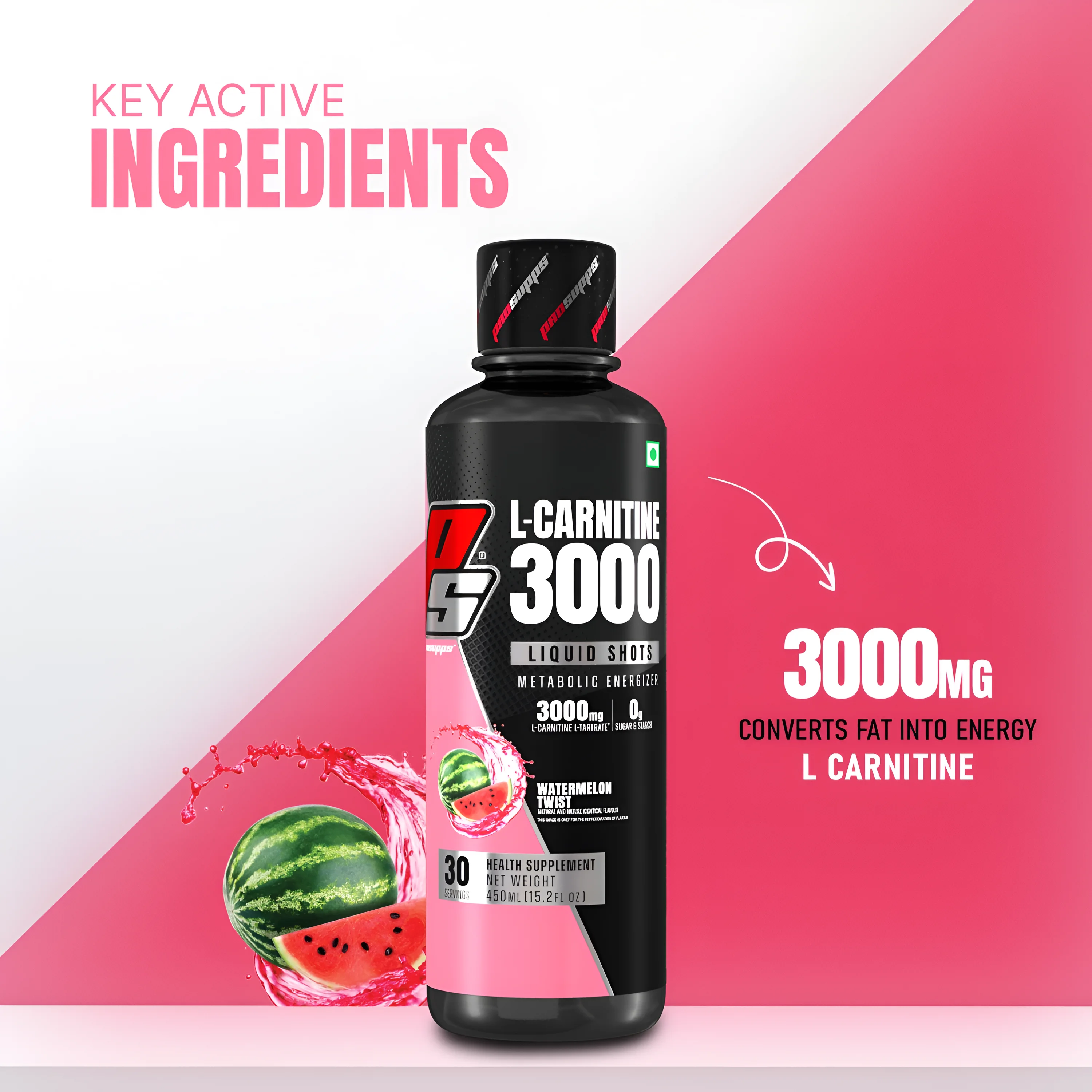Pro Supps L-CARNITINE 3000 Mg 30 S view 3