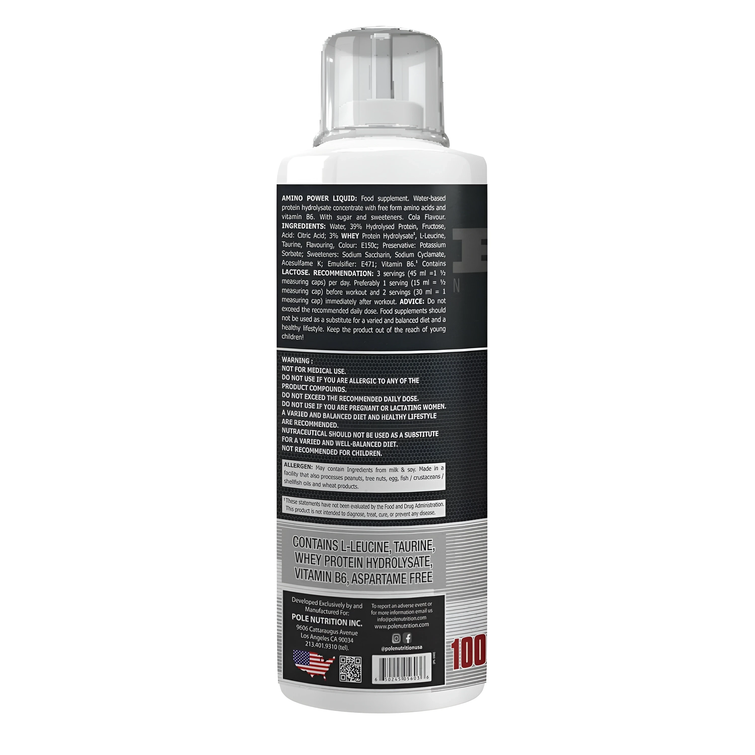 Pole Nutrition AMINO POWDER LIQUID  view 2