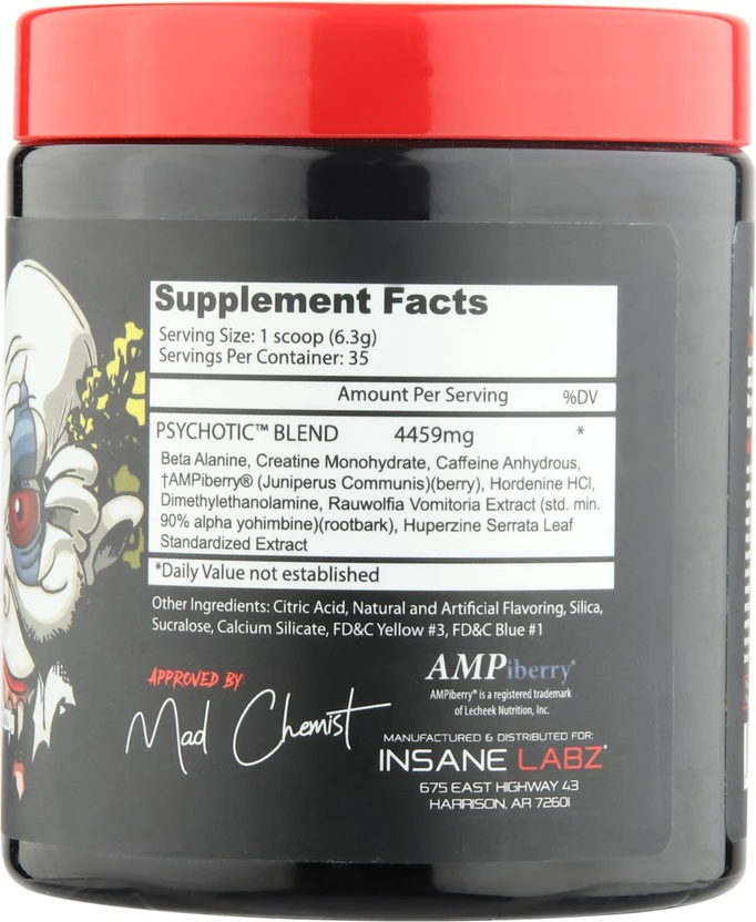 Insane Labz PSYCHOTIC 35 Serving’s  view 2