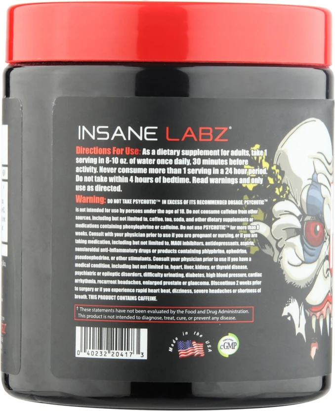 Insane Labz PSYCHOTIC 35 Serving’s  view 3