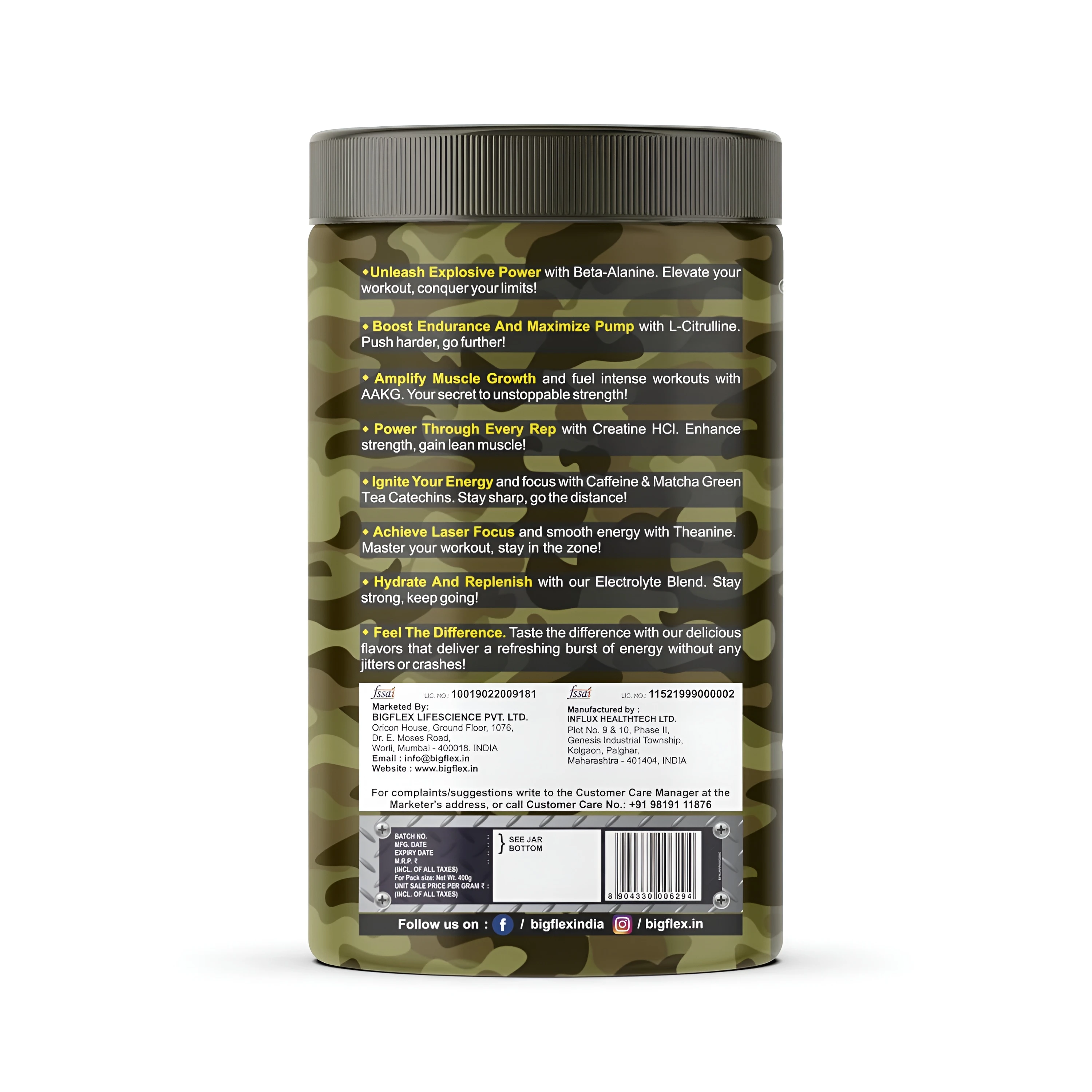 Big Flex NUKE Pre-Workout 33 Serving’s  view 3