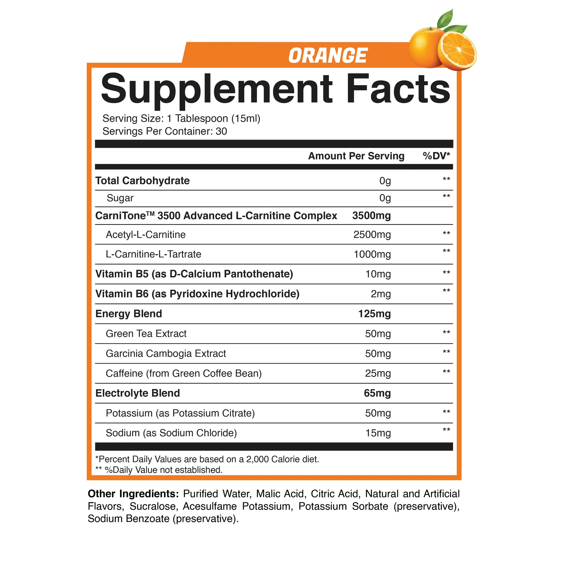 Outlast Labz L-CARNITINE LIQUID 30 Serving’s  view 2