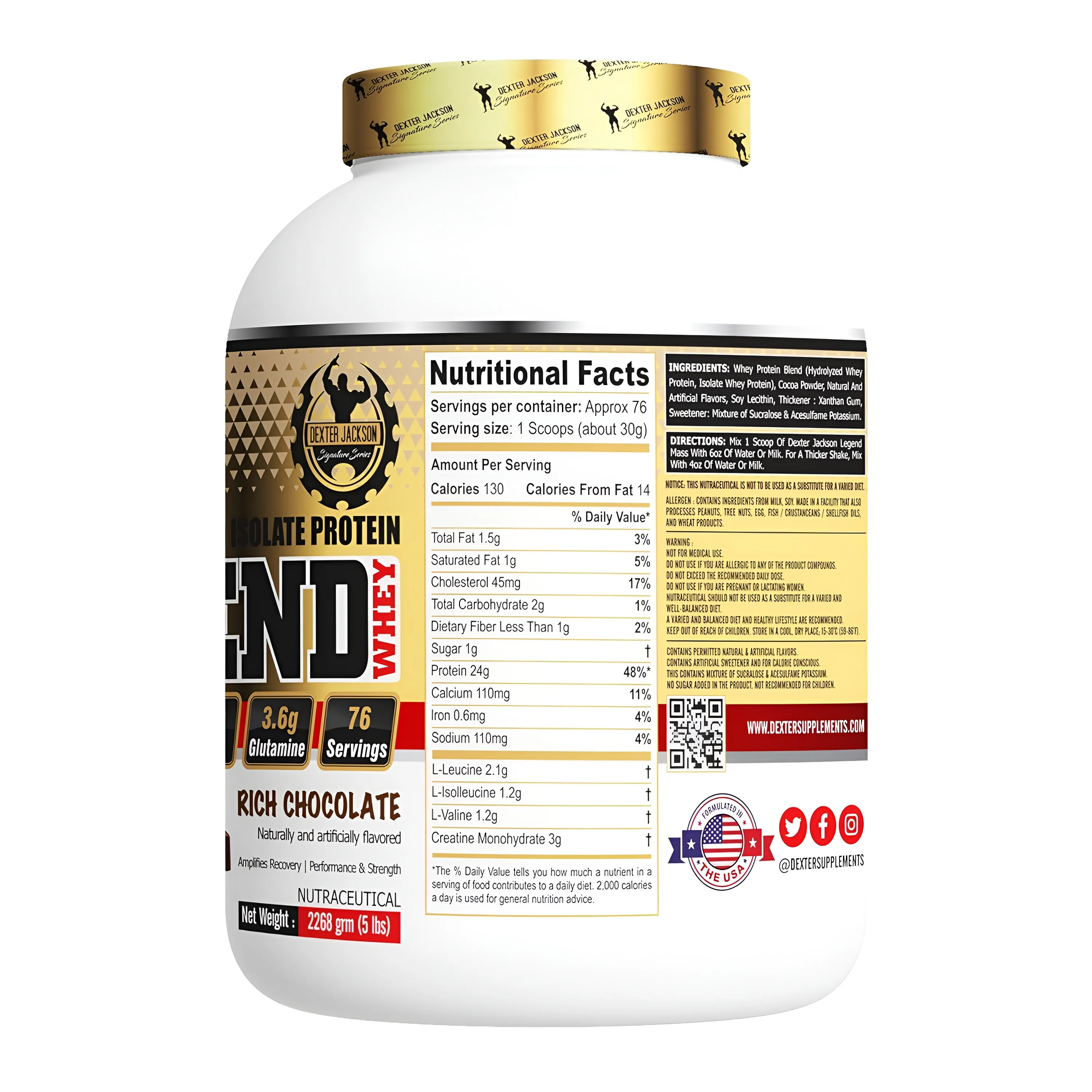 Dexter Jackson LEGEND WHEY 2.26 Kg view 3