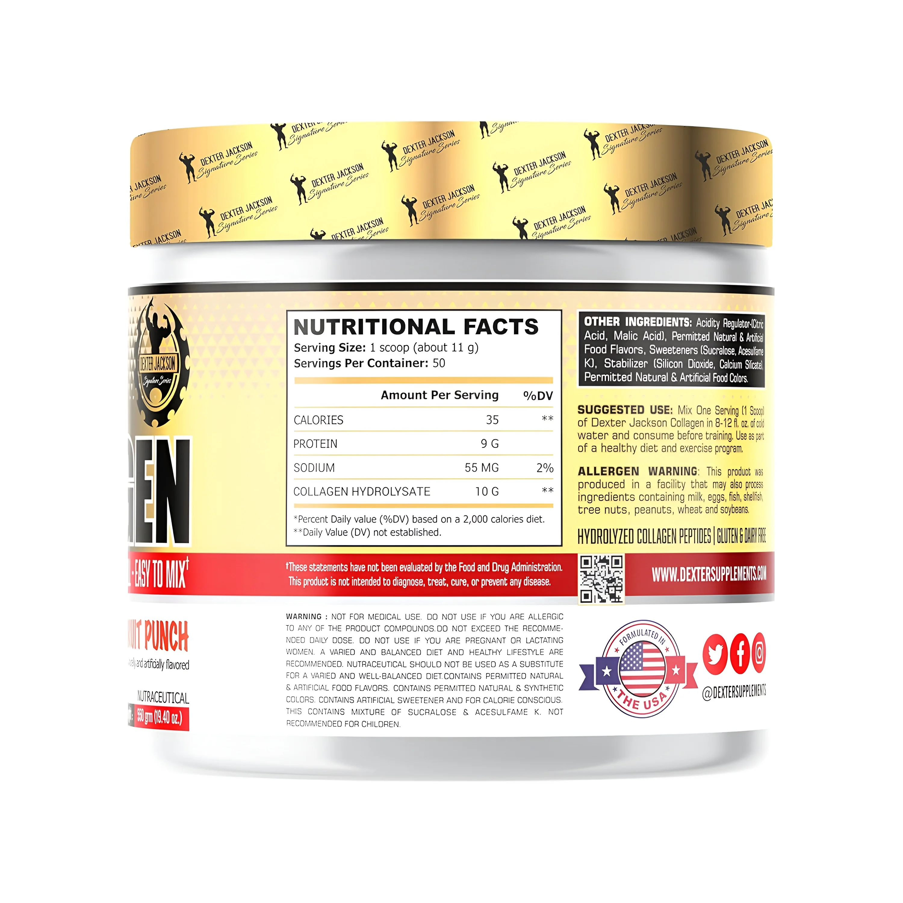 Dexter Jackson COLLAGEN 50 Serving’s  view 3