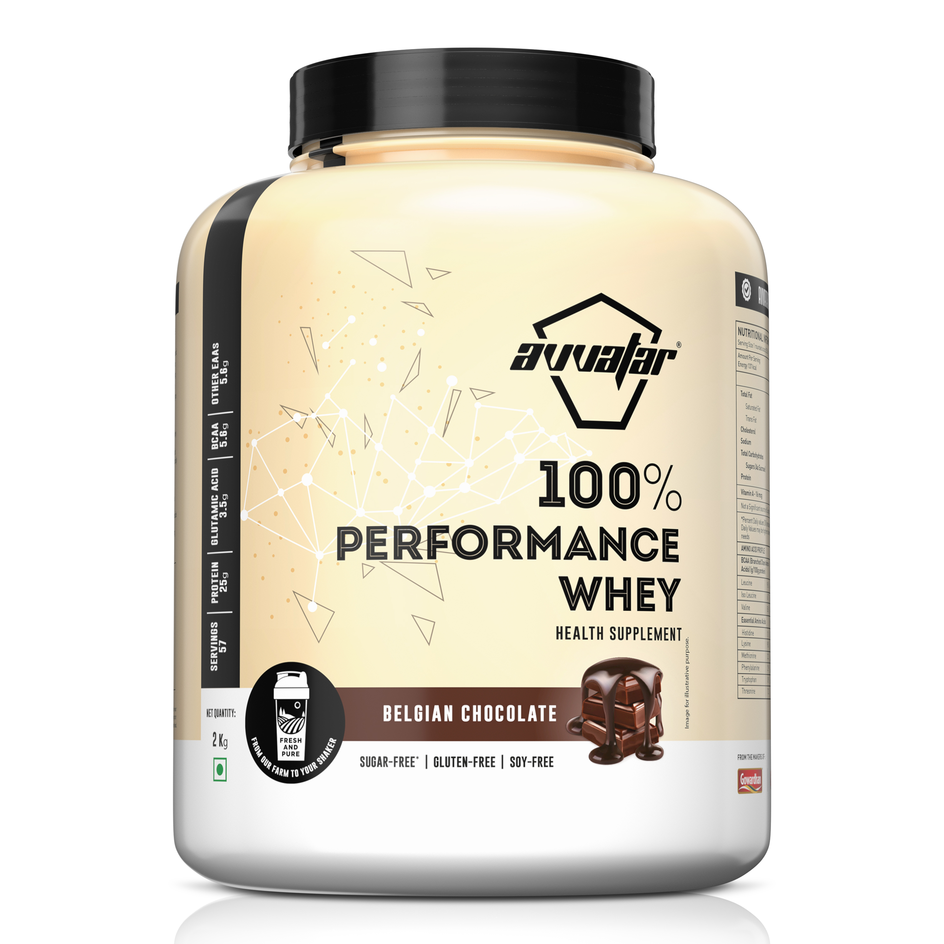 Avvatar 100% PERFORMANCE WHEY 1KG & 2kg view 4