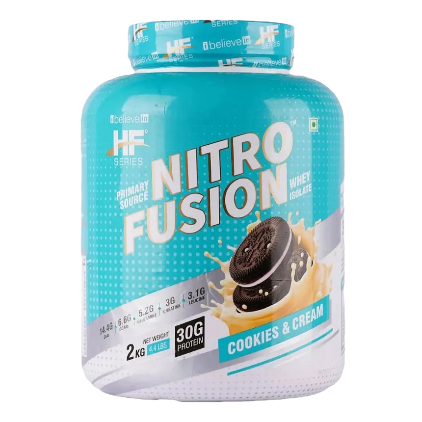 Health  Farm Nitro Fusion Whey Isolate (Cookies & Cream, 2kg/4.4lbs)