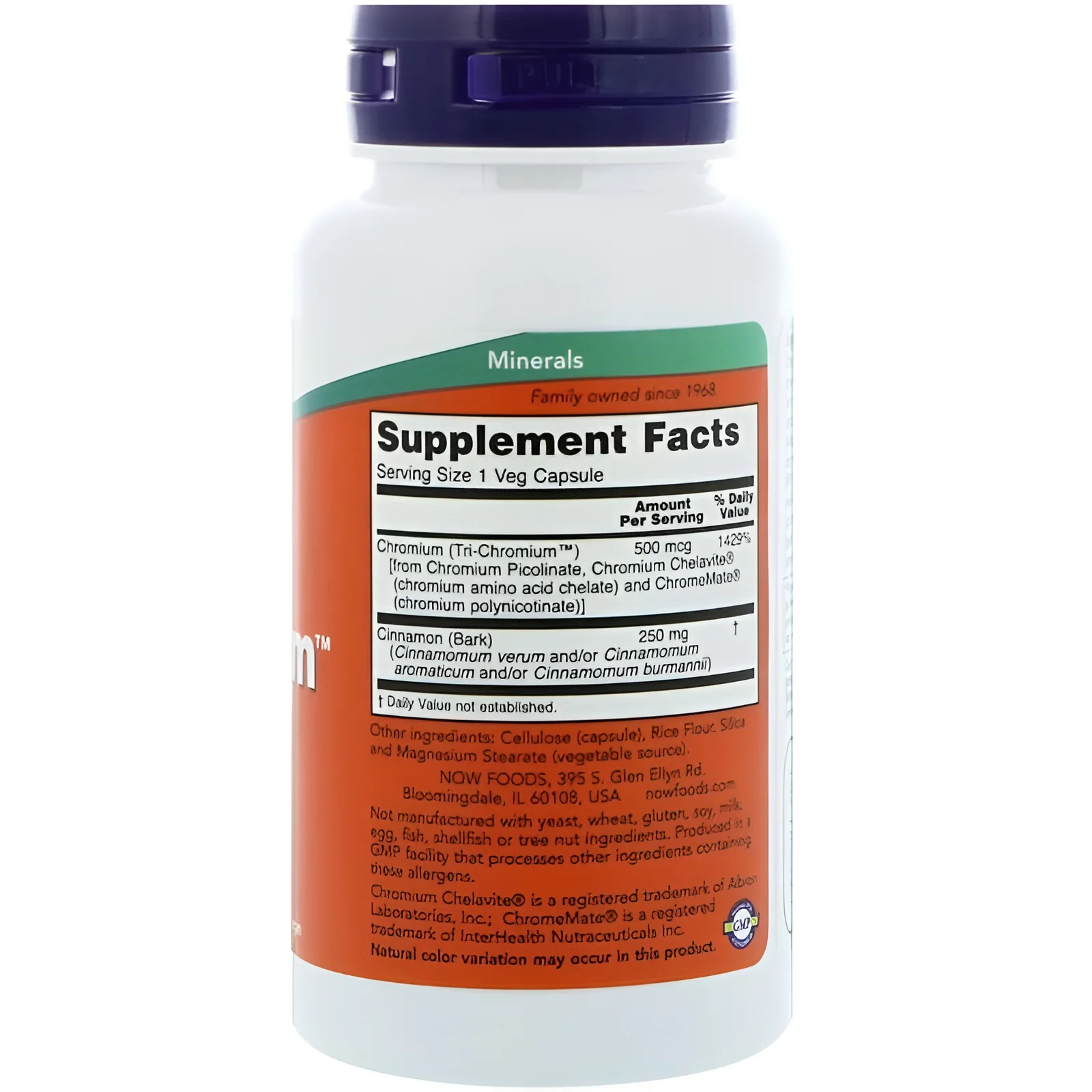 Now TRI-CHROMIUM 500 mcg 90 Veg capsules view 2