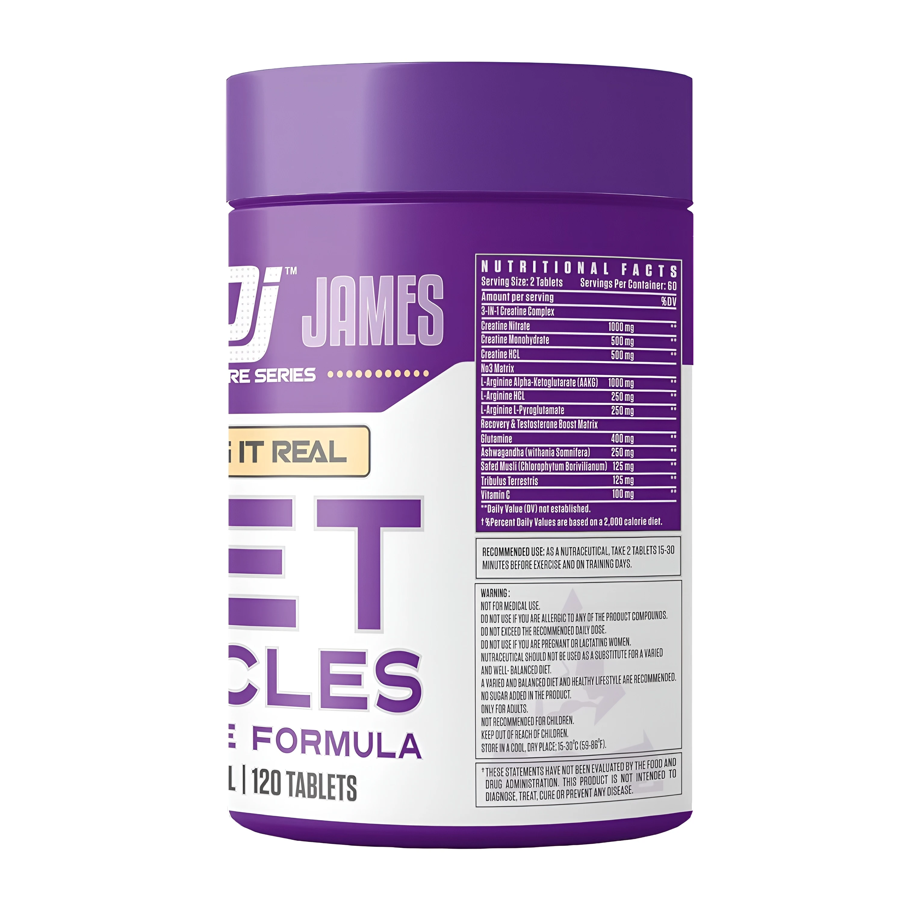 DENNIS JAMES L-ARGININE 120 TAB view 3