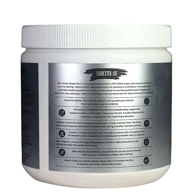 Peak Nutrition ADRENALINE Pre-Workout 50 Serving’s  view 2
