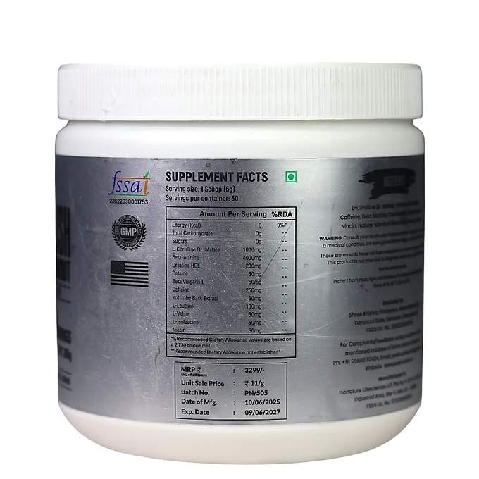 Peak Nutrition ADRENALINE Pre-Workout 50 Serving’s  view 3