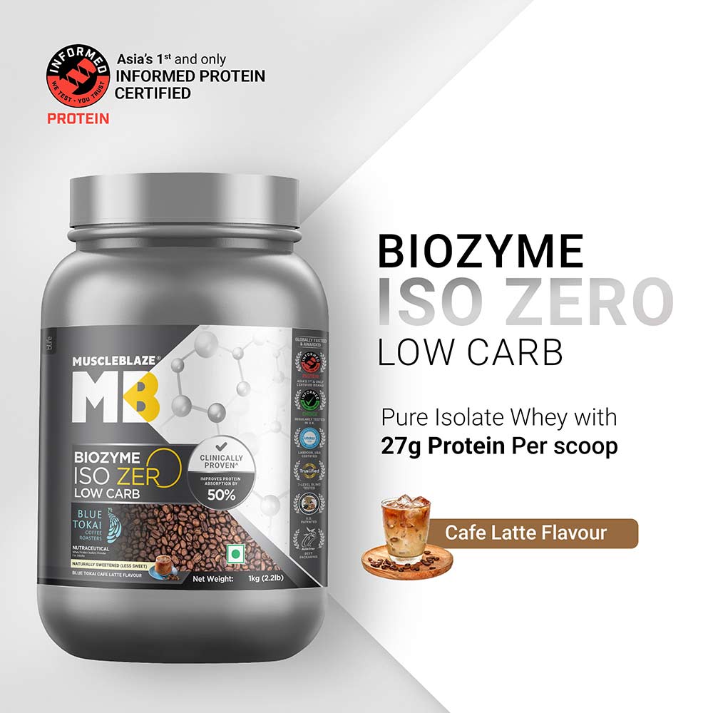 MUSCLE BLAZE BIOZYME ISO ZERO 1 KG  view 2