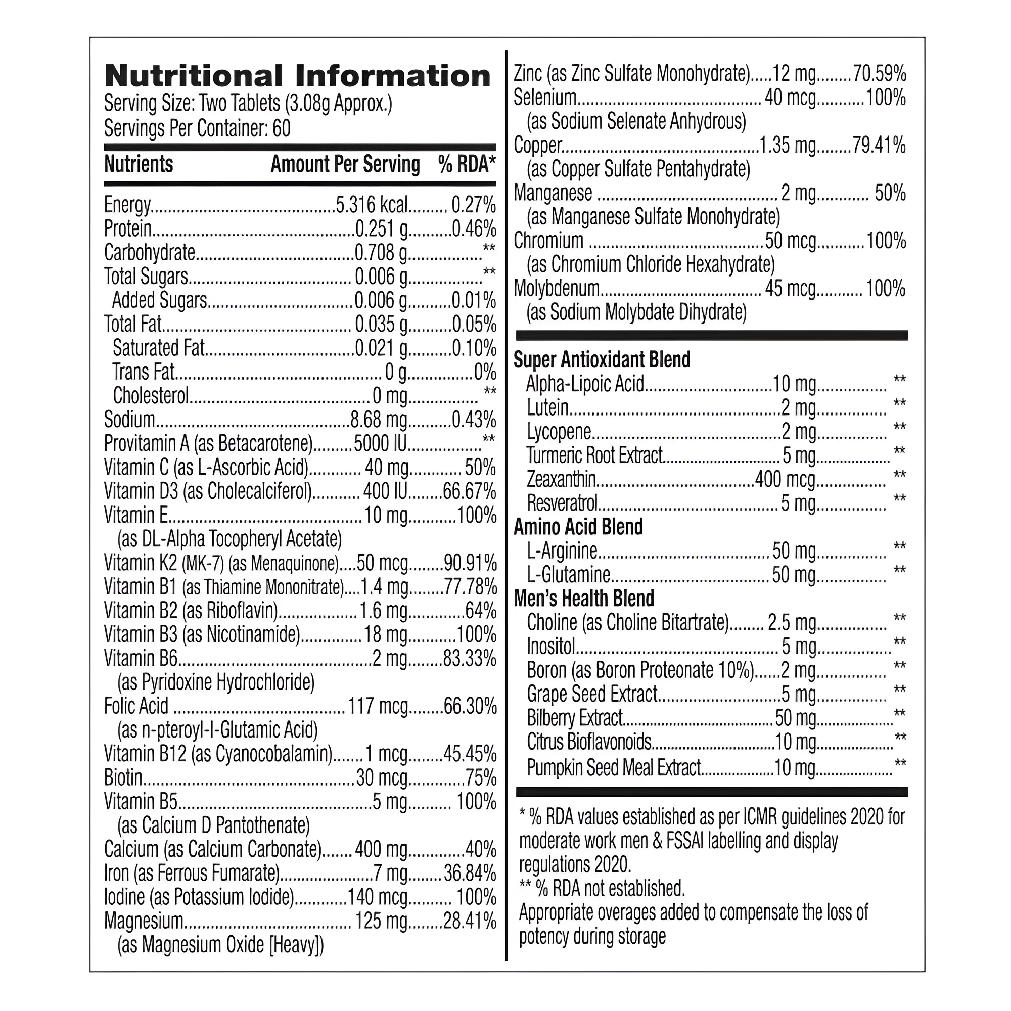Gnc MULTIVITAMIN 60 Tabs view 3
