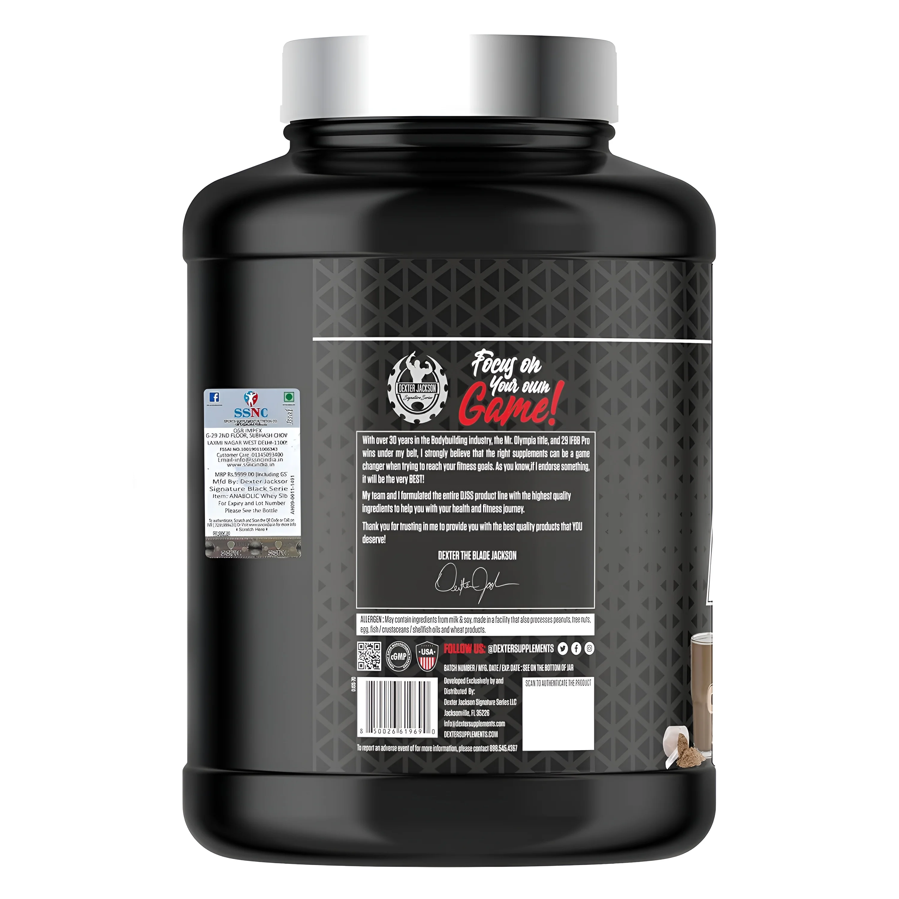 Dexter Jackson Black Series Anabolic Whey – Chocolate Smoothie (2kg, 78 Servings view 2