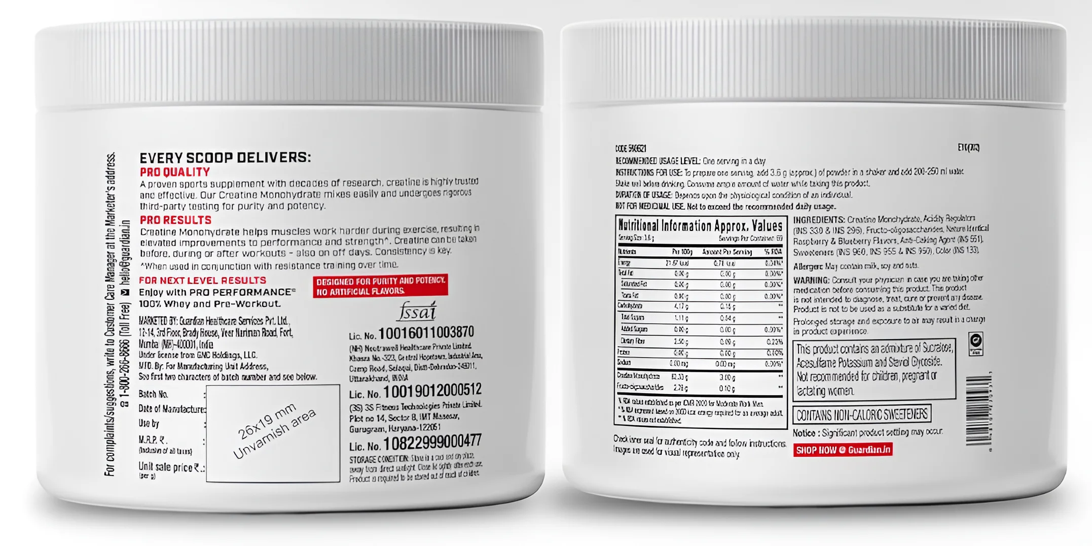 Gnc CREATINE 250 Gm 69 Serving’s  view 2