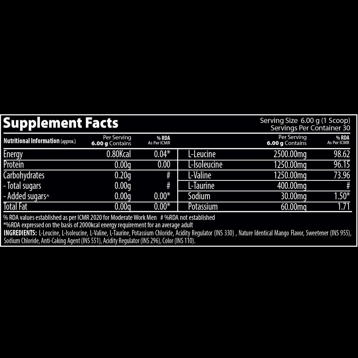 QNT BCAA 30 S view 3