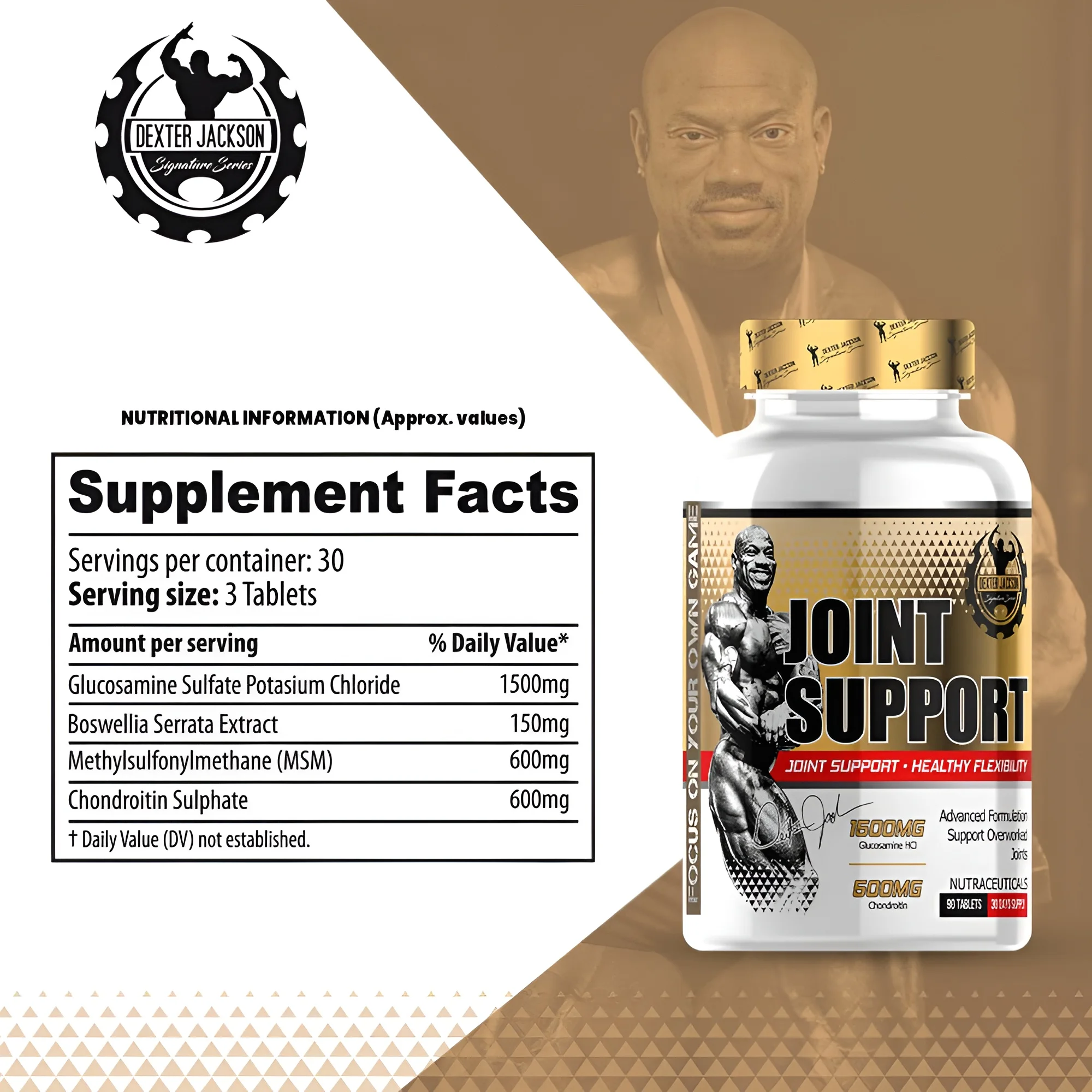 Dexter Jackson JOINT SUPPORT 90 Tab’s  view 2